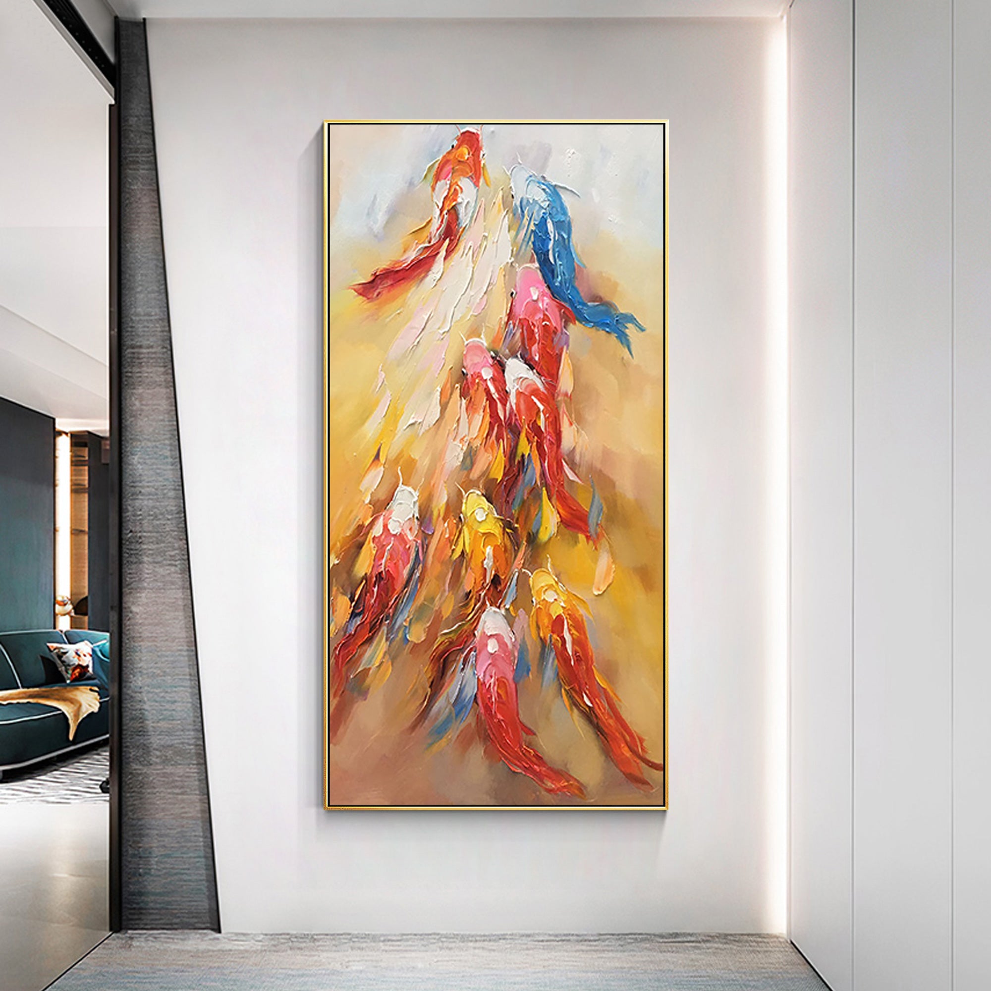 9 Colorful KOI Fish Painting