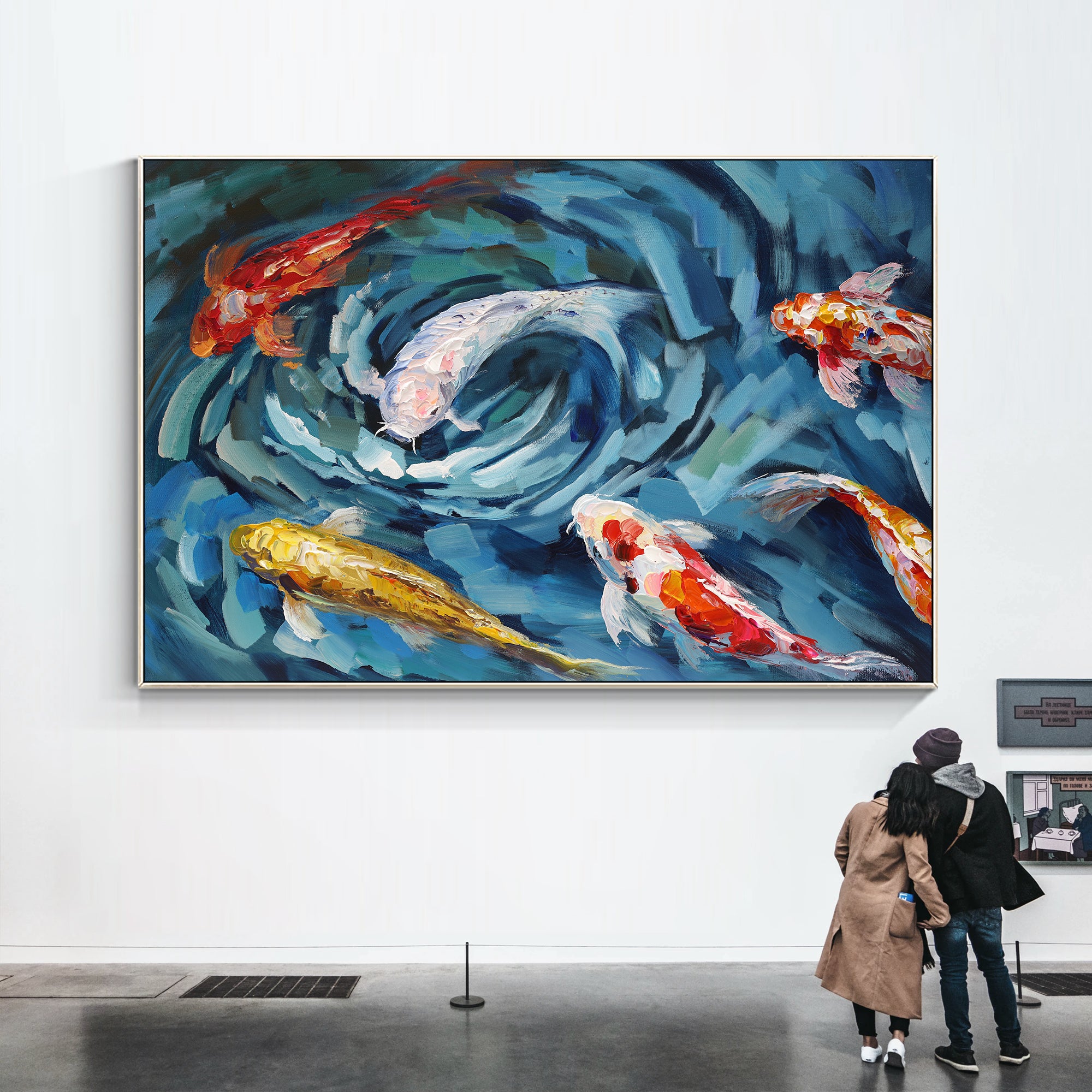 Lebendiges KOI Fischgemälde