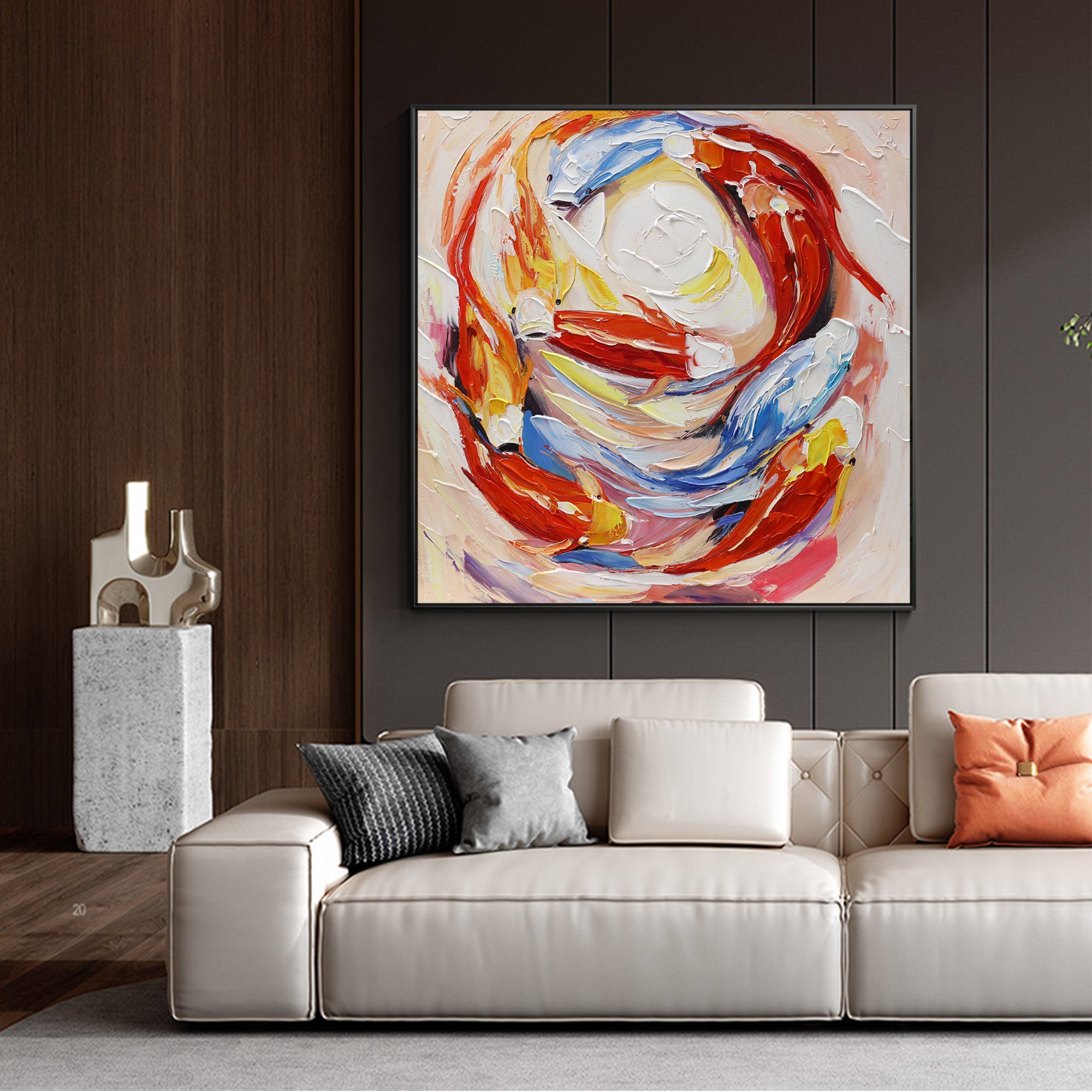 Koi Fisch Feng Shui Malerei