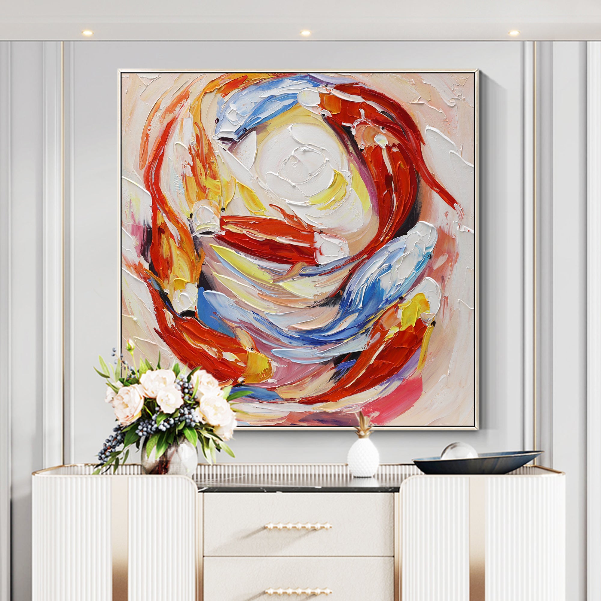 Koi Fisch Feng Shui Malerei