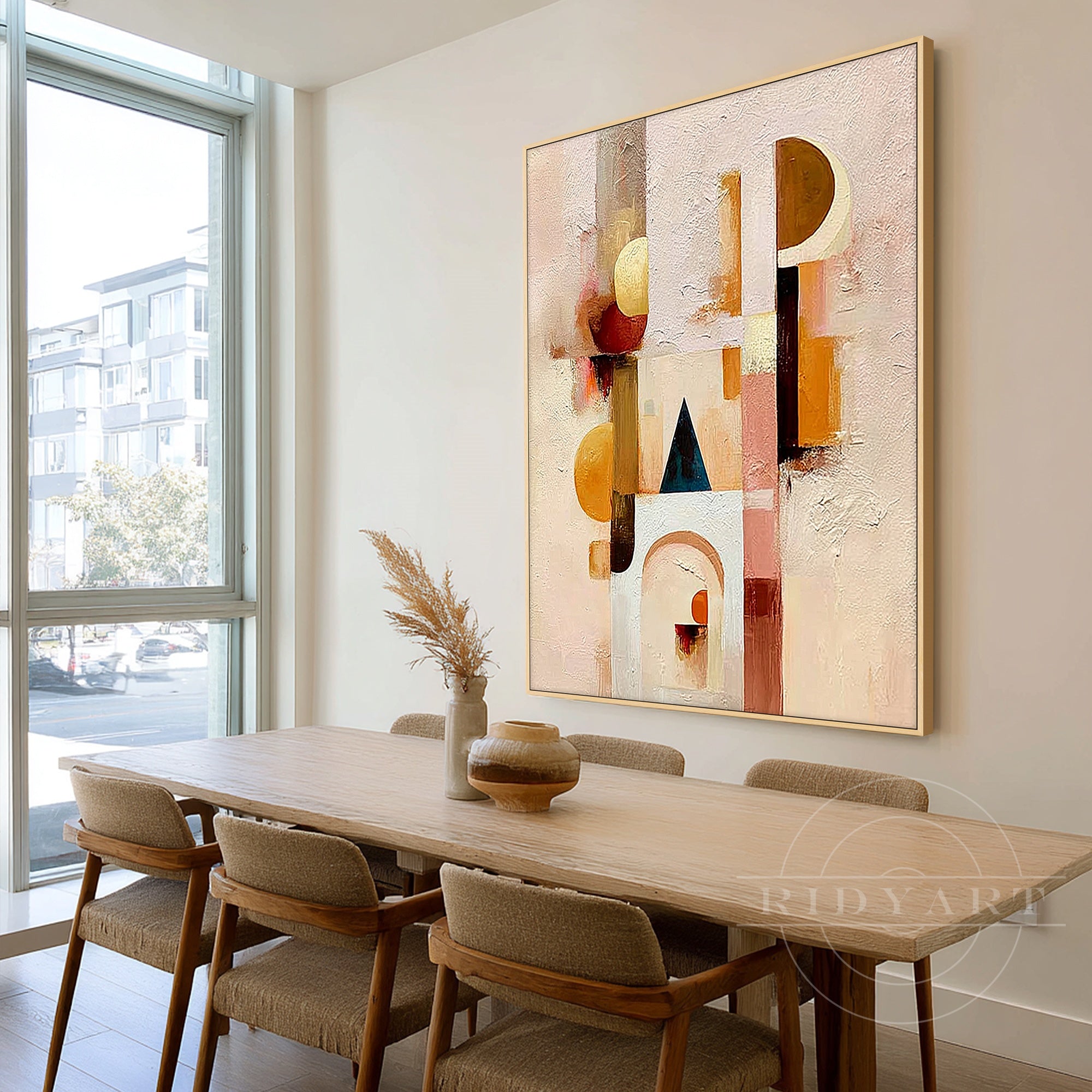 Architectural abstract art with rich texture.