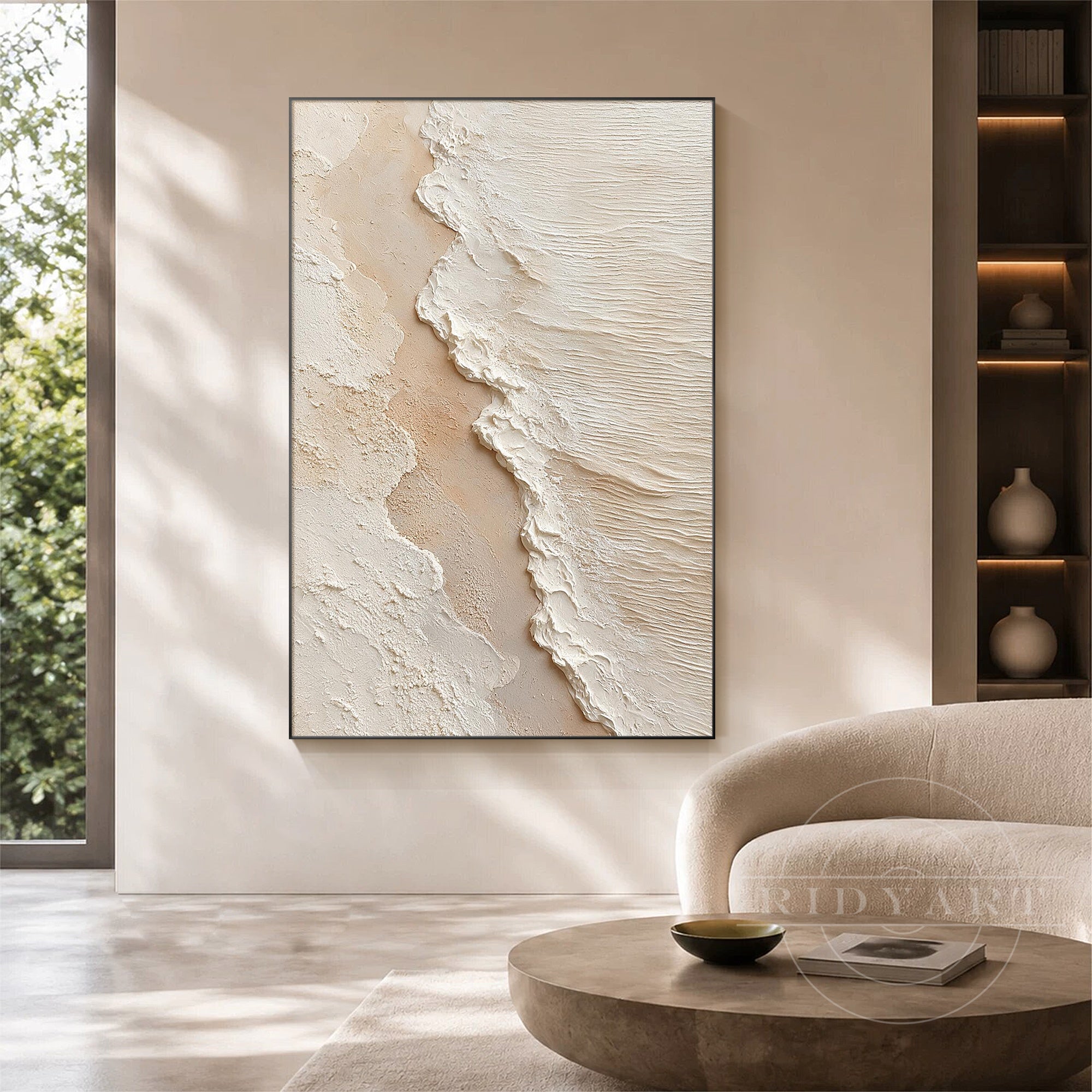 Organic textured neutral wall decor