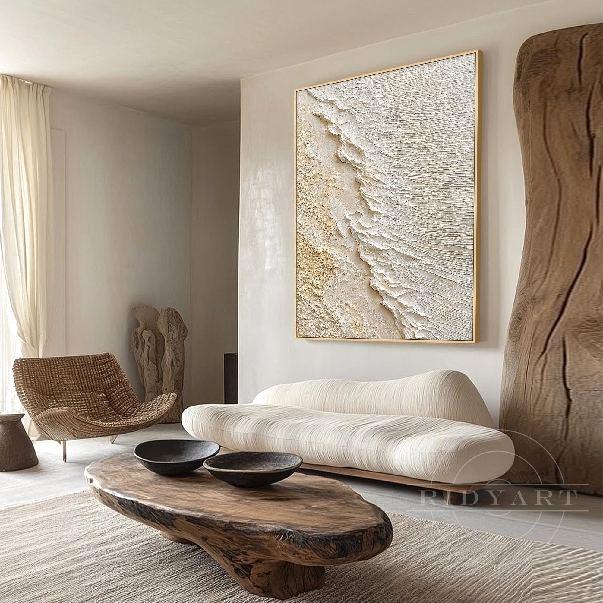 Beige beach abstract wall decor