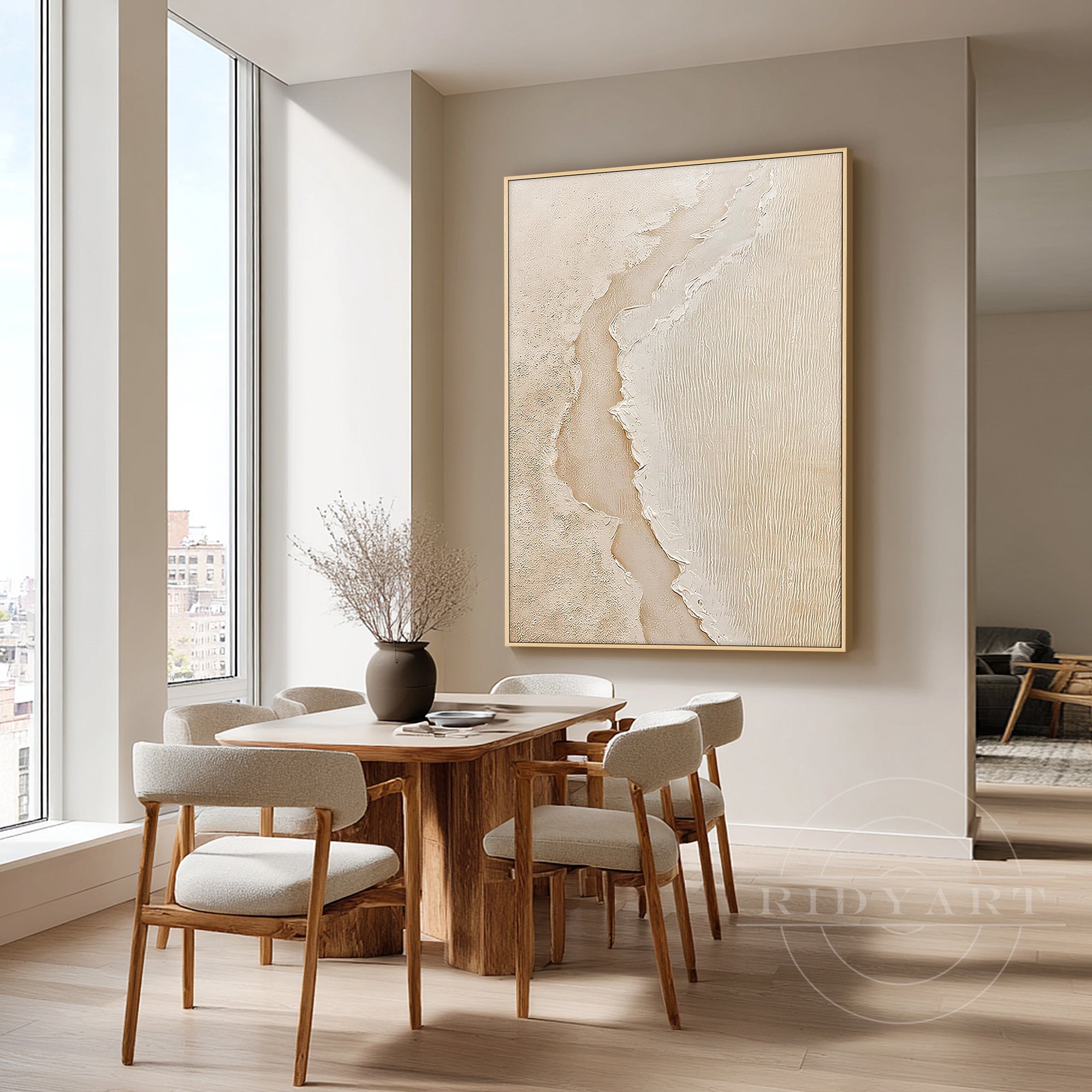 Organic neutral abstract artwork
