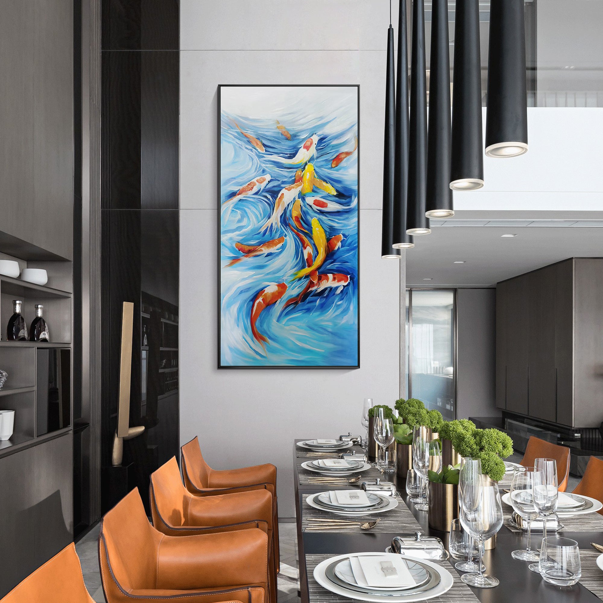 Bunte KOI-Fischmalerei Vastu Art
