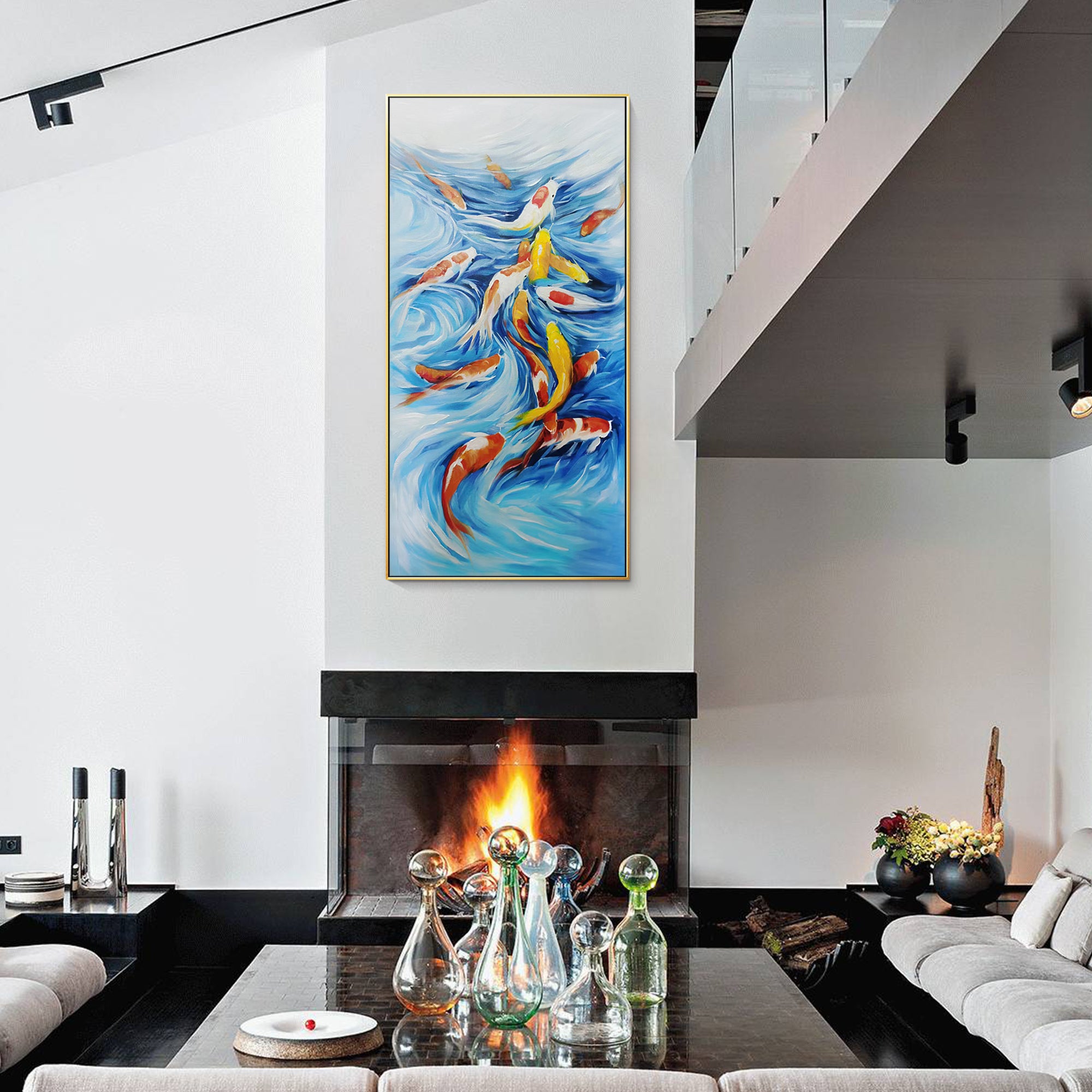 Bunte KOI-Fischmalerei Vastu Art