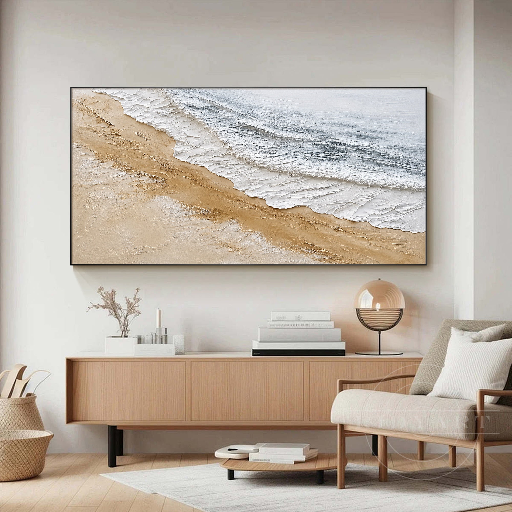 Coastal ocean abstract wall decor