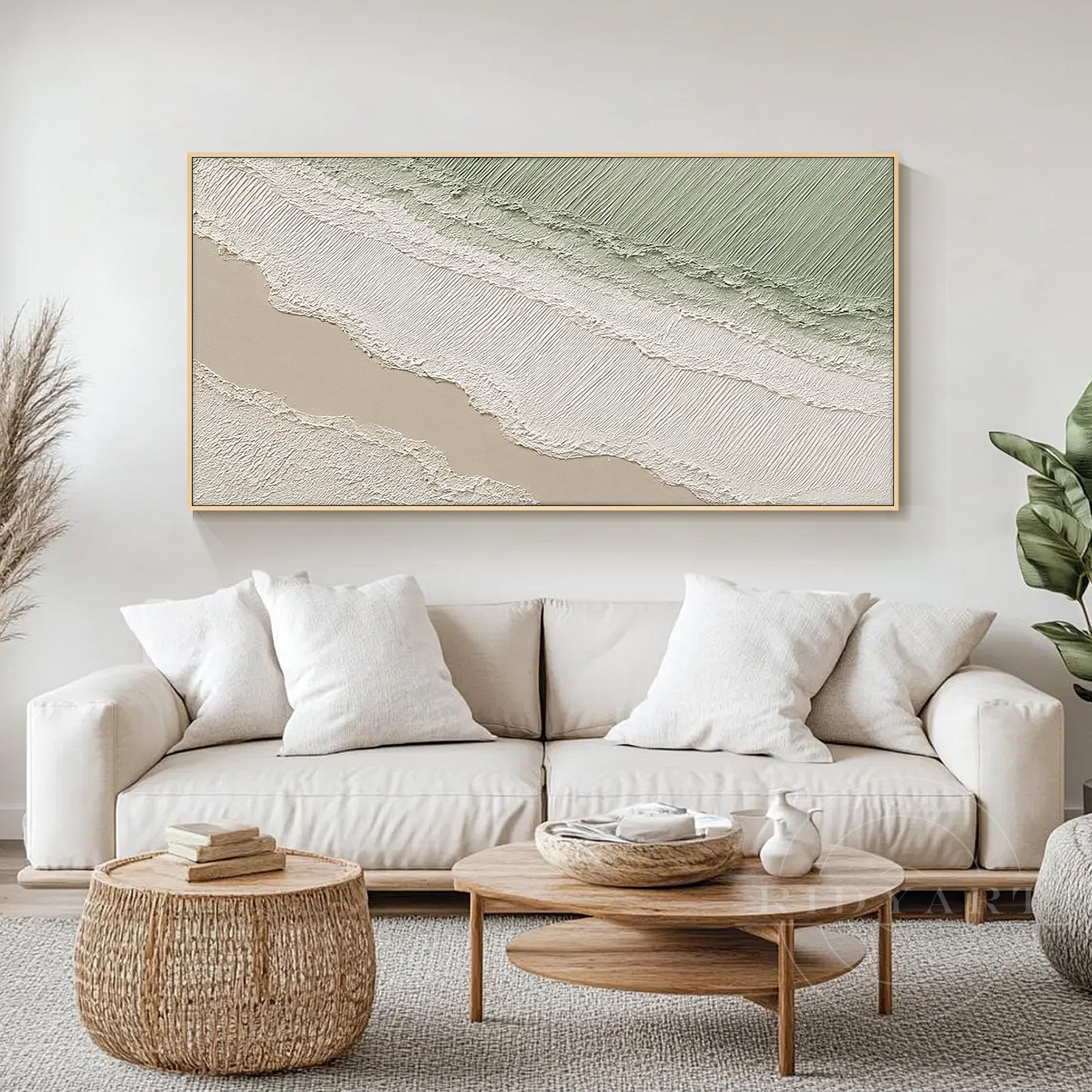 Modern ocean texture canvas decor