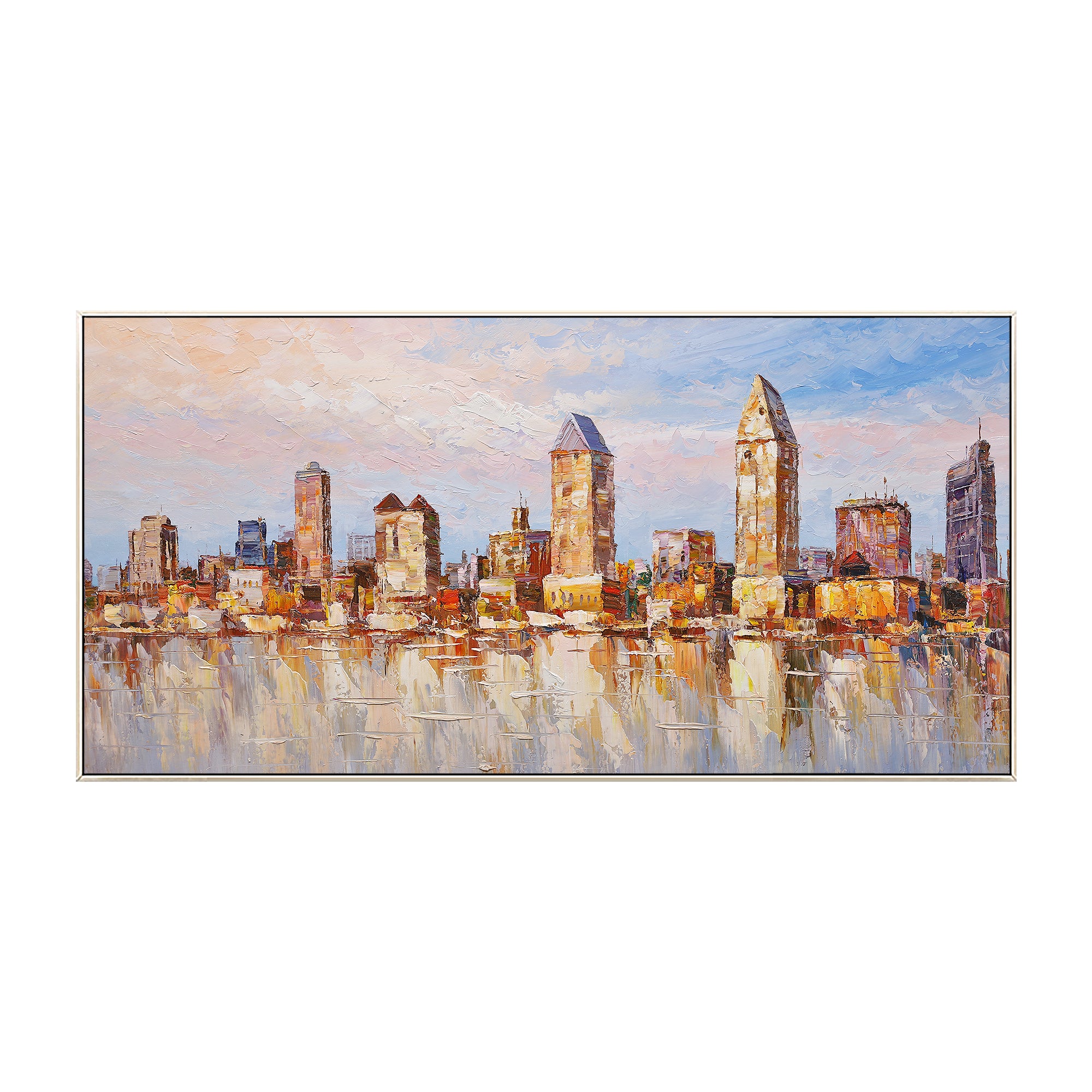 San Diego California city oil painting