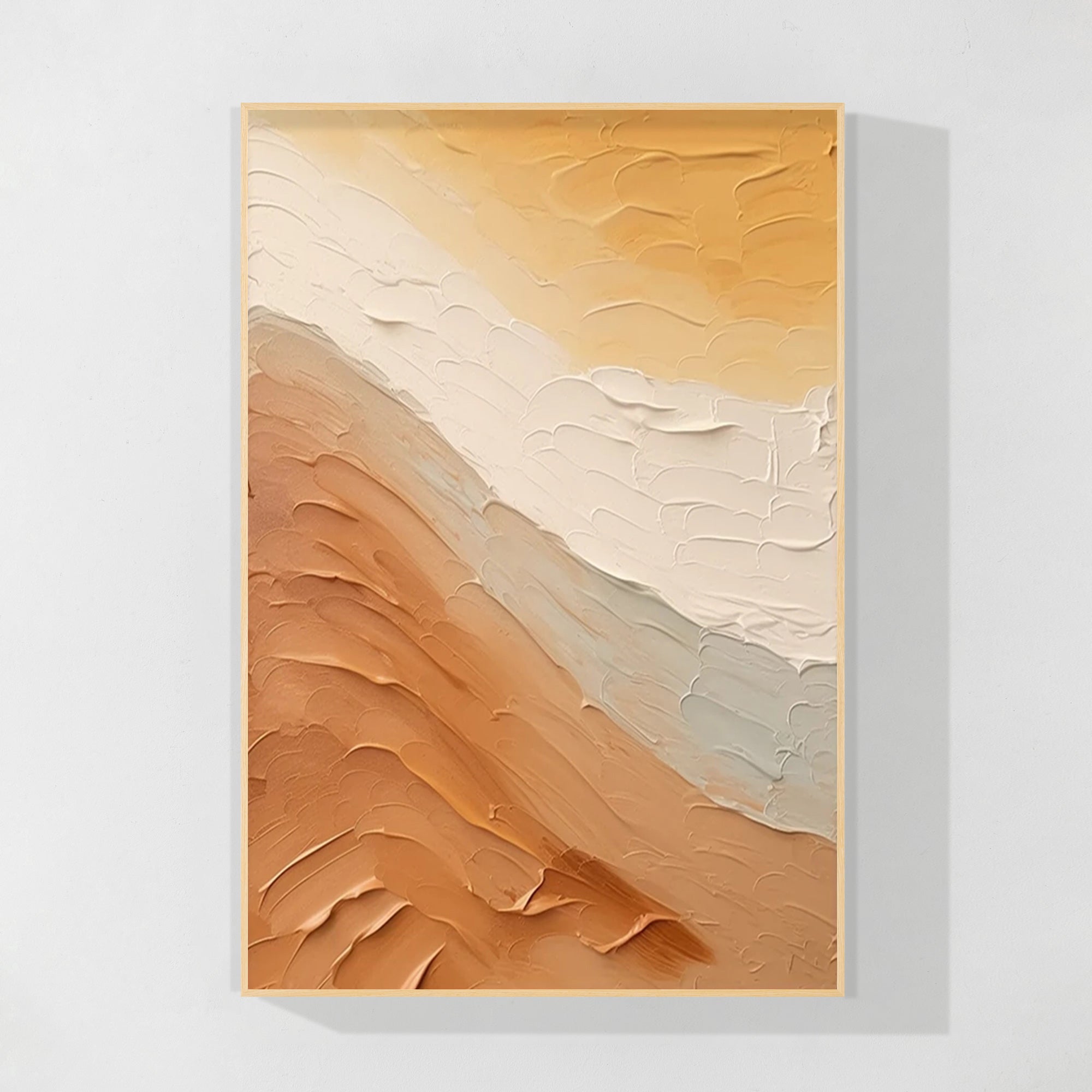 Earth Tone Ocean Abstract 3D Textured Wall Art