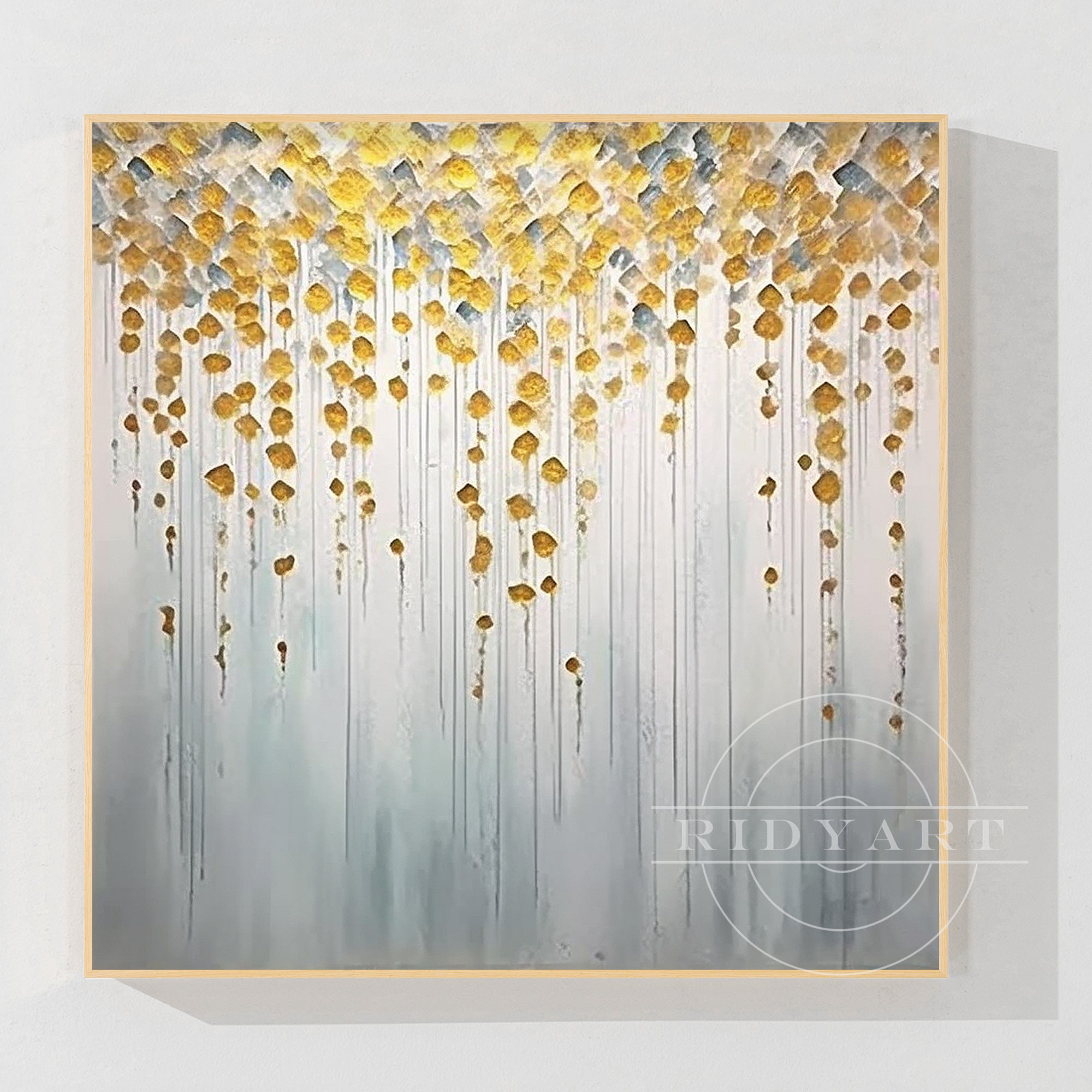 Salbeigrünes Berggemälde - Minimalistische große Wandkunst