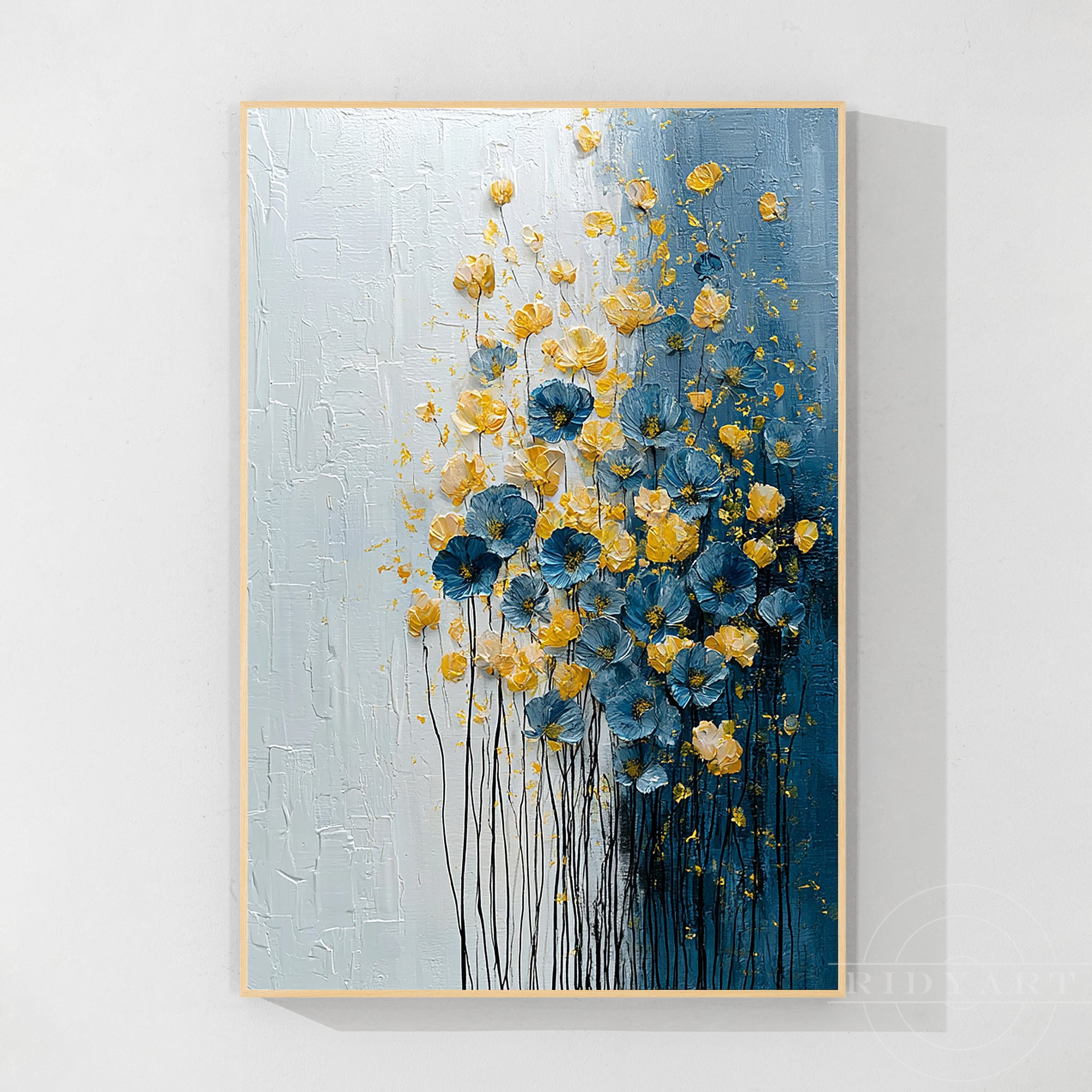 Nástěnná dekorace s květinami_7art041