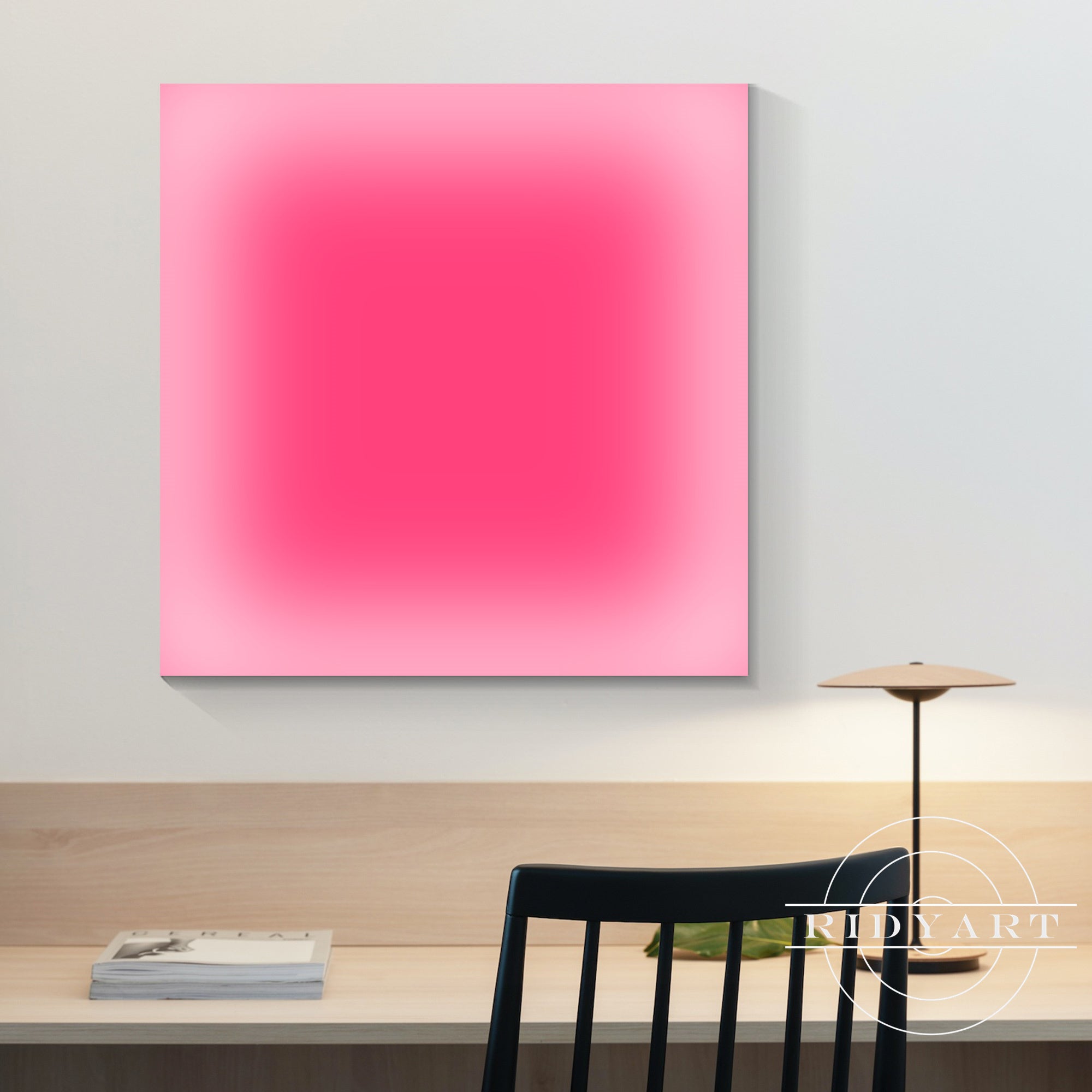 Gradient canvas painting for living room