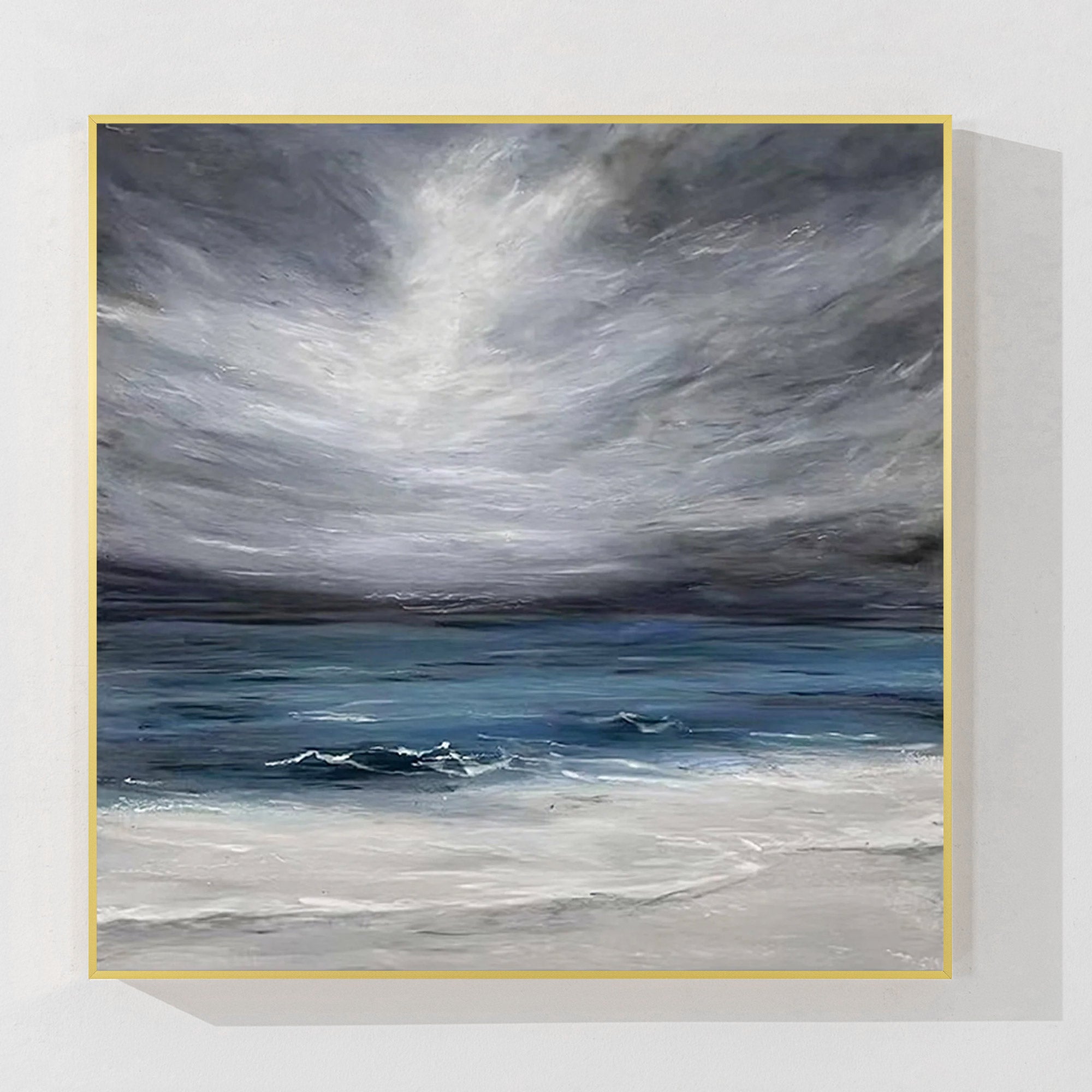 Abstract Blue Gray Wall Art