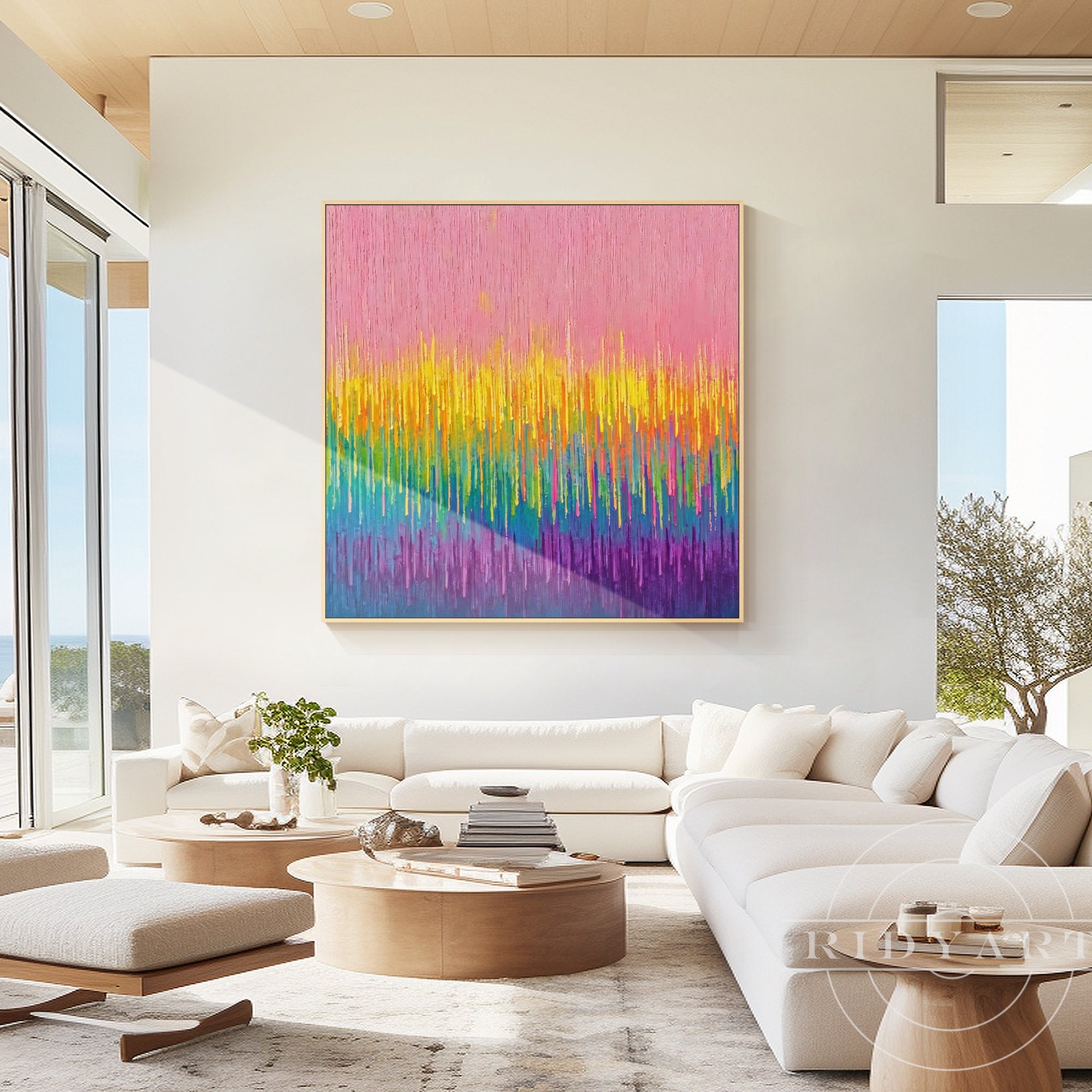 Pink abstrakte Wandkunst BA0954