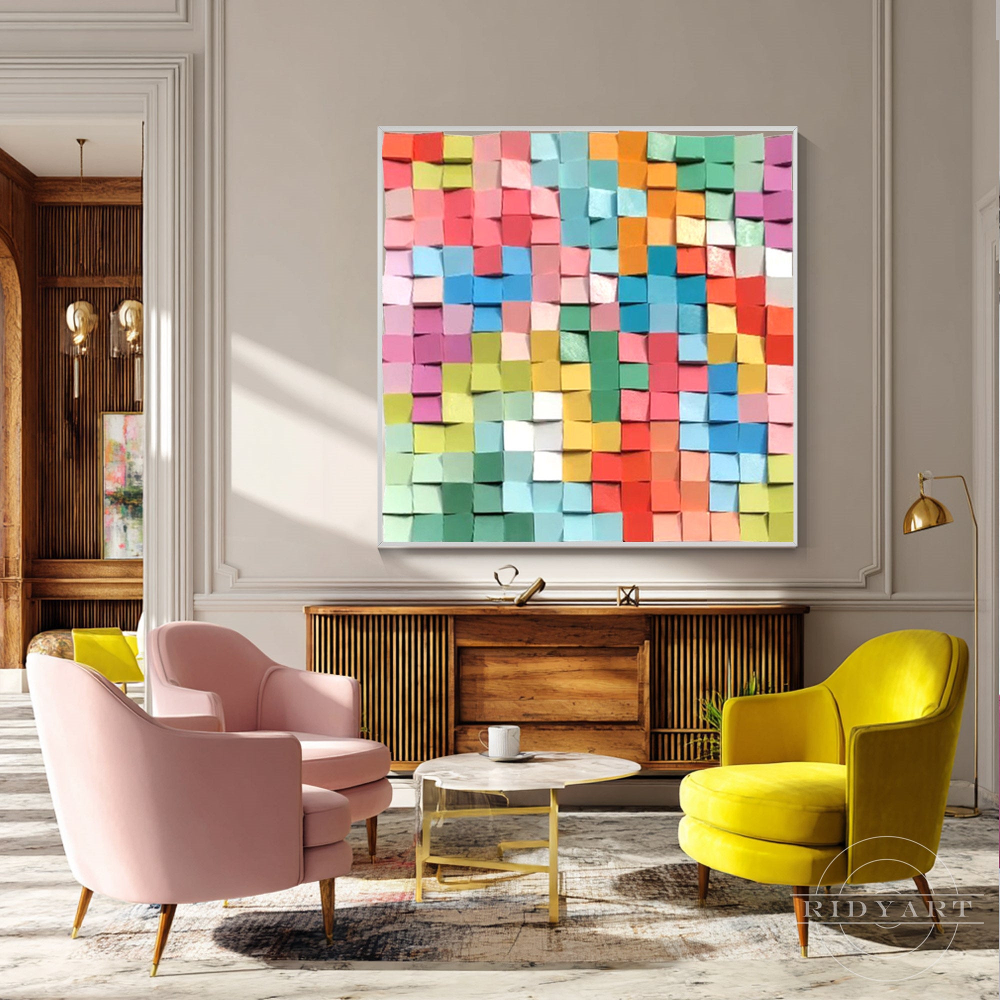 فن جداري خشبي_7art071