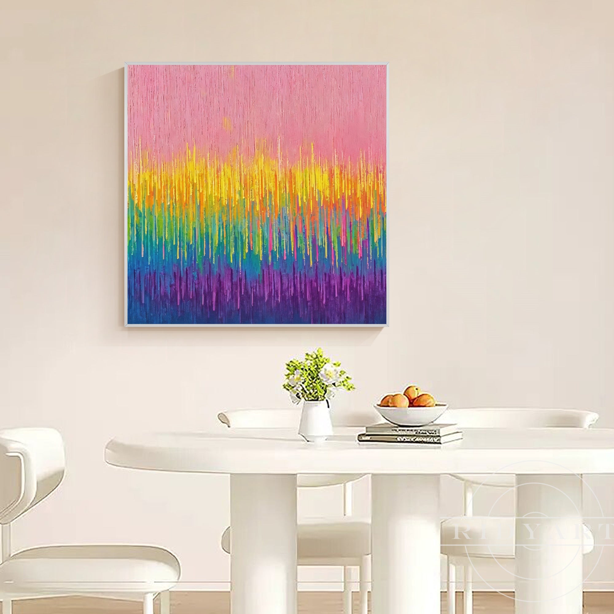 Pink abstrakte Wandkunst BA0954