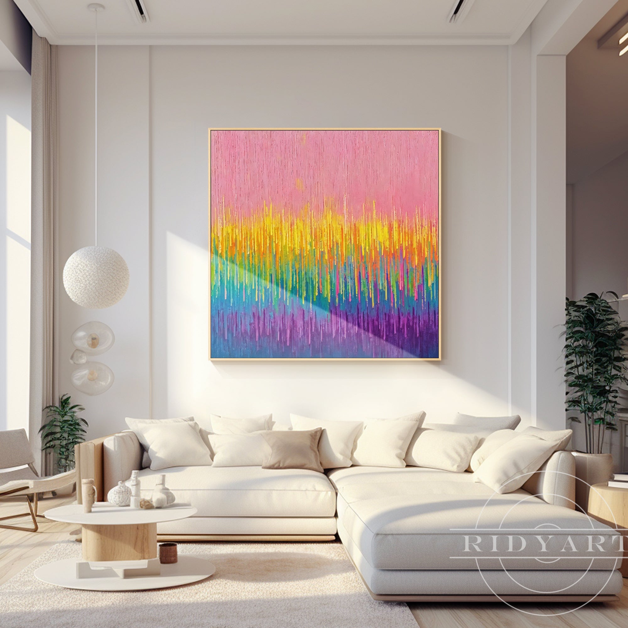 Pink abstrakte Wandkunst BA0954