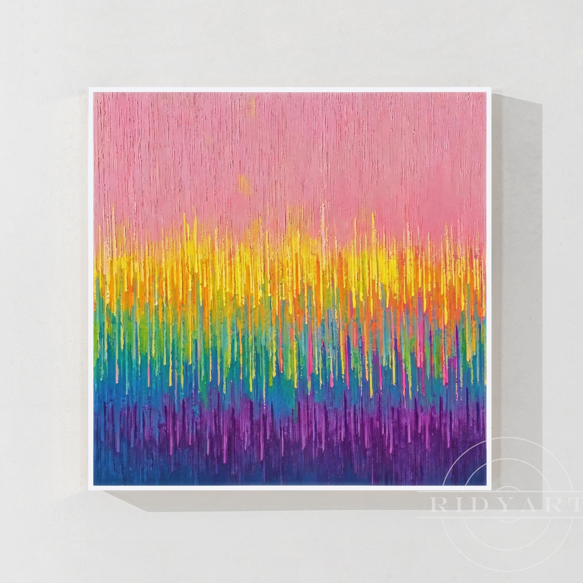 Arte de pared abstracto rosa BA0952