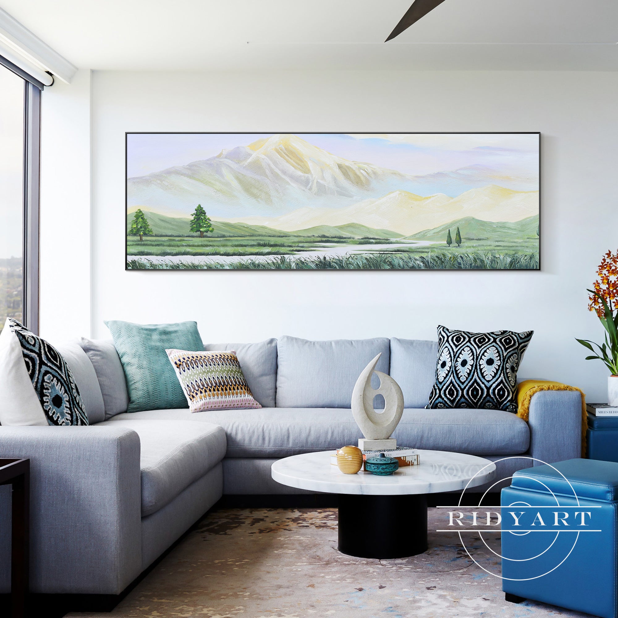 Modern landscape canvas painting