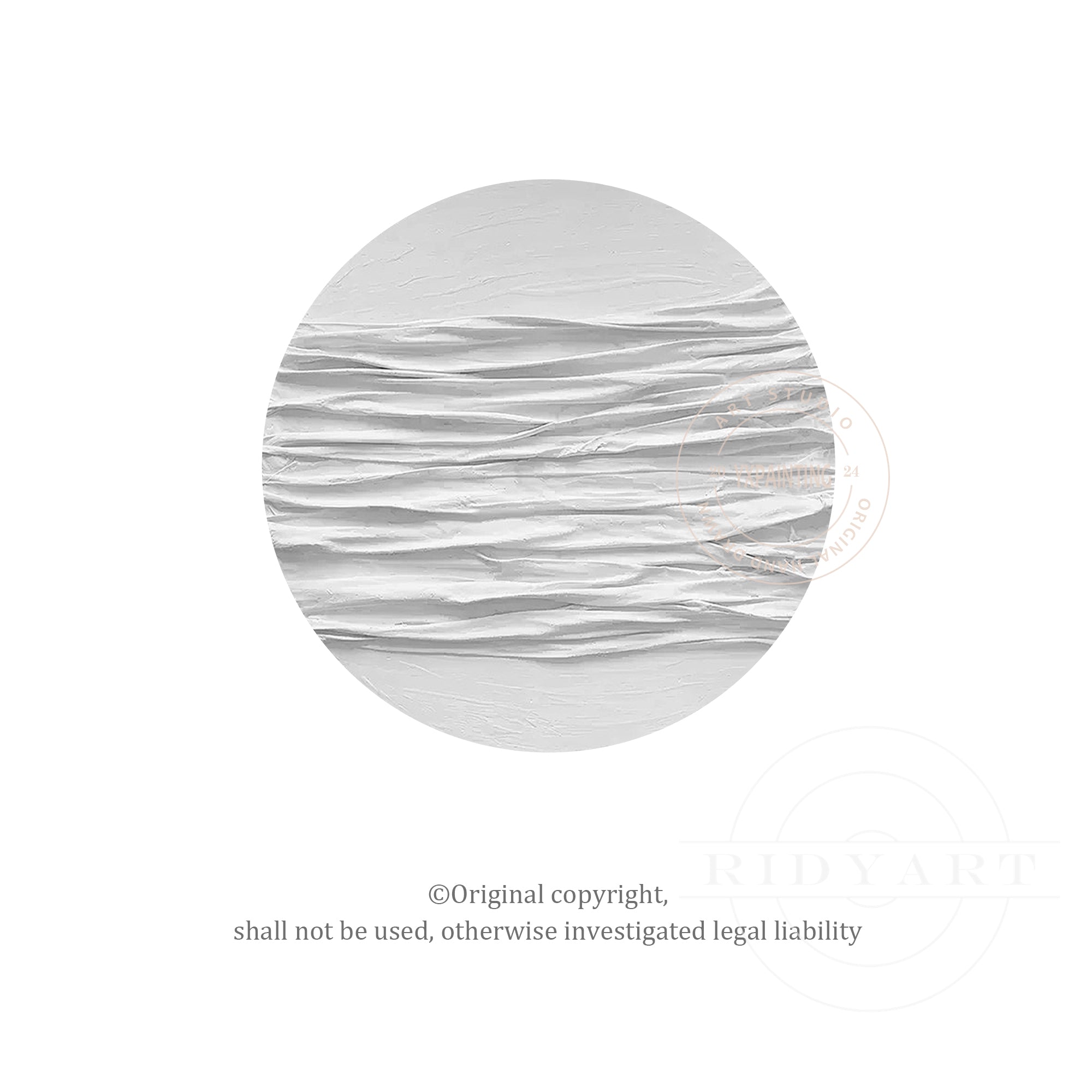 Minimalistische runde 3D-Strukturwandkunst