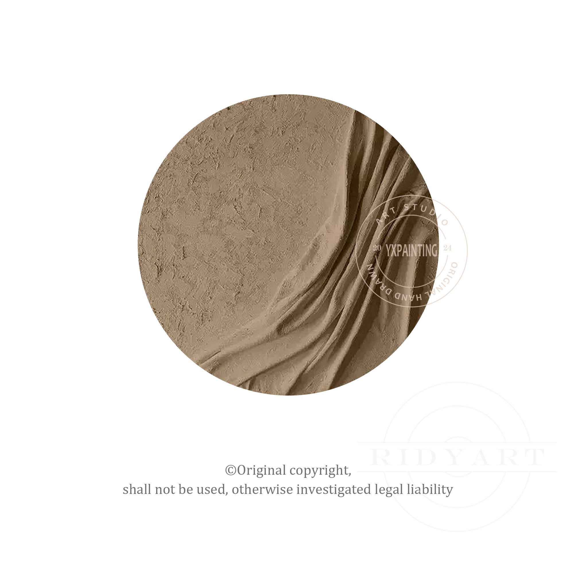 Earth Tone Round 3D Textured Wall Art