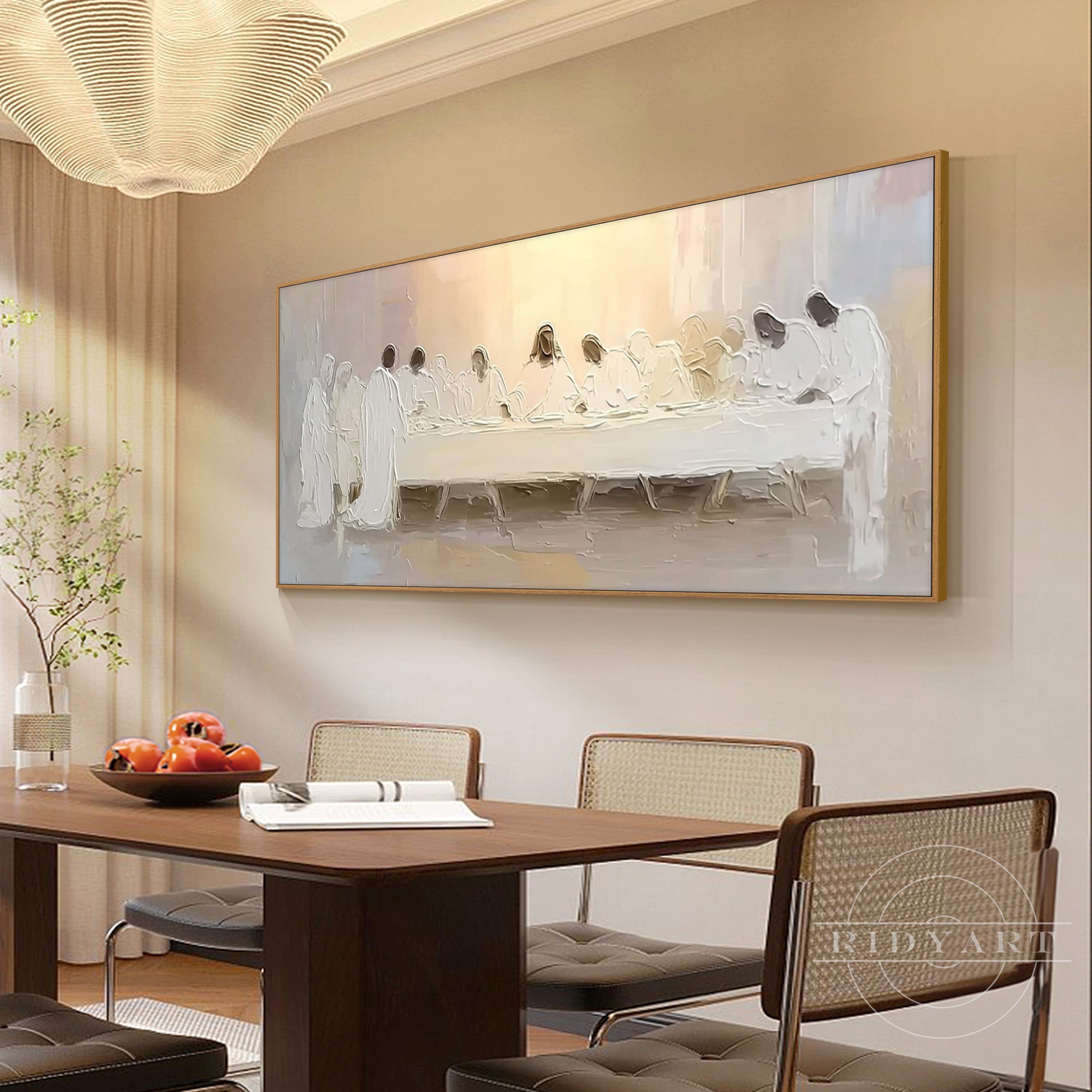 Last Supper carved wall art Christian canvas painting