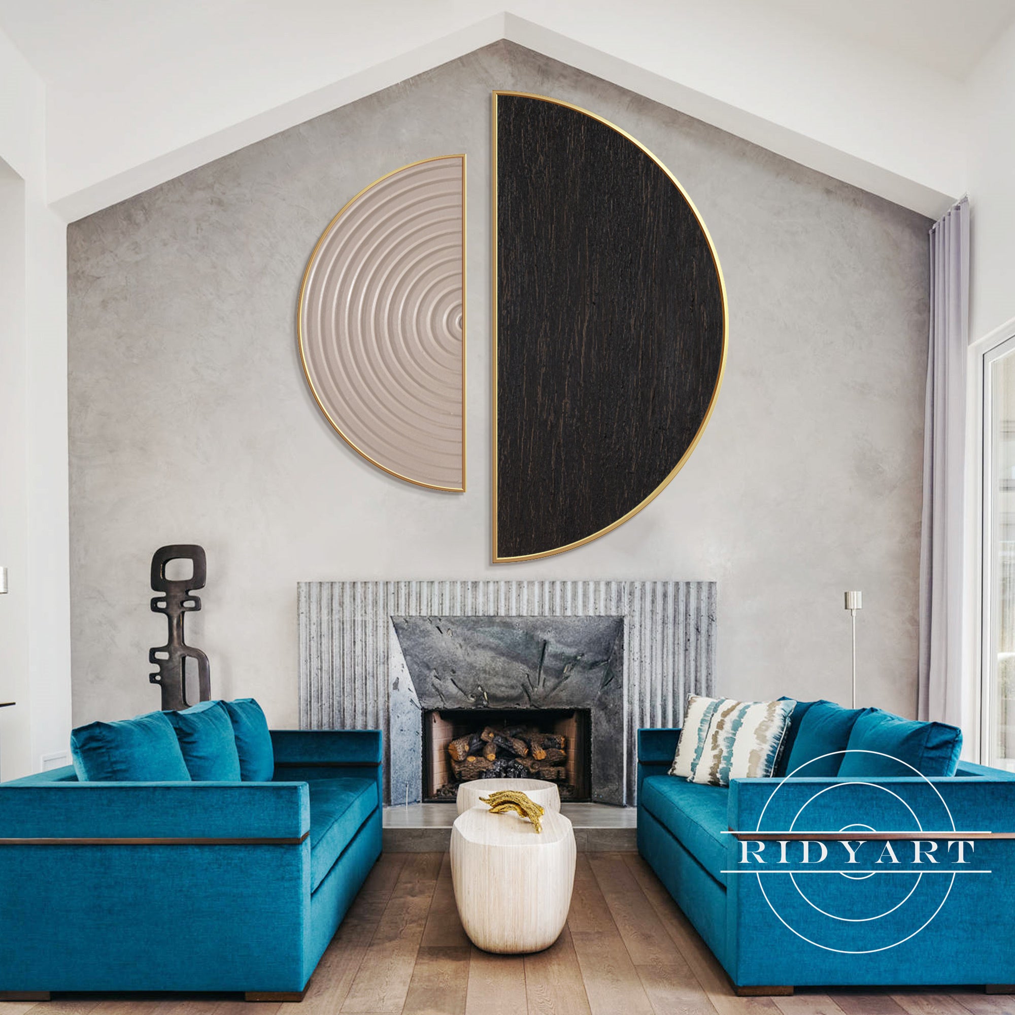 Acrylic abstract painting for living room