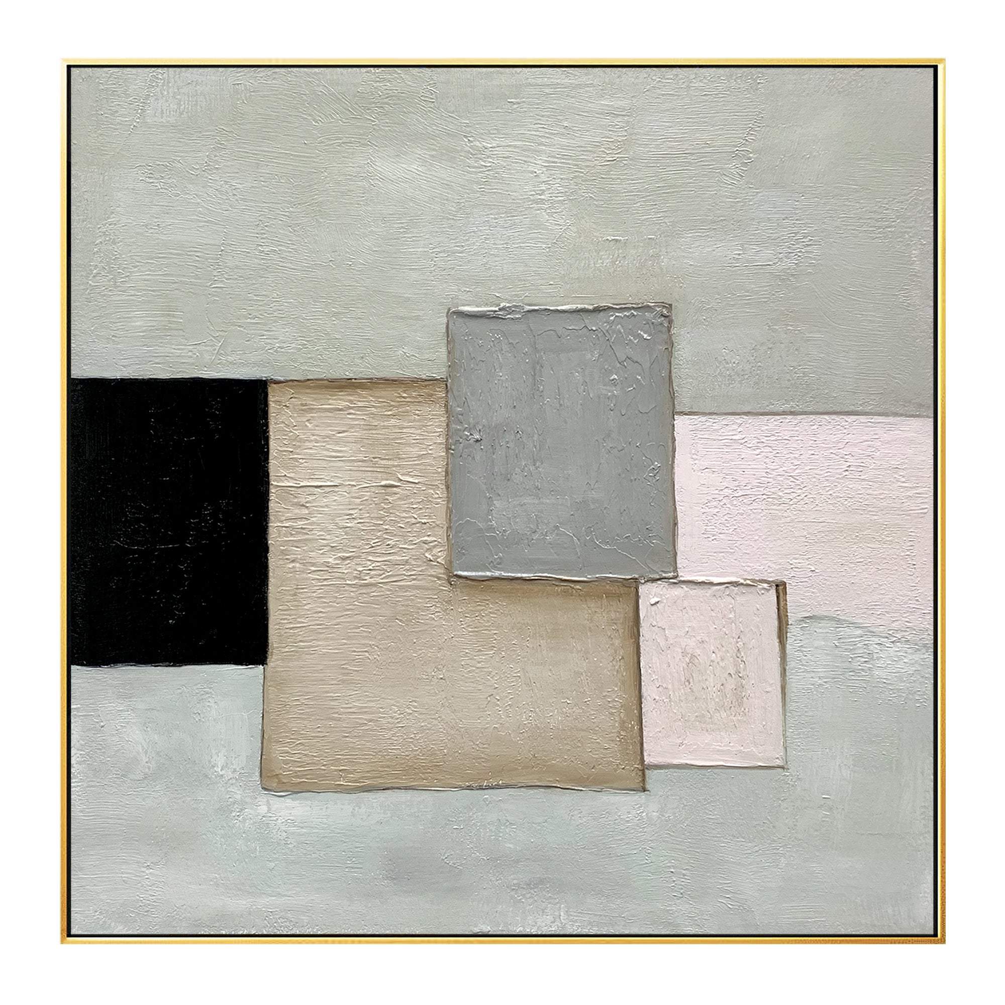 Large geometric boho wall art on canvas
