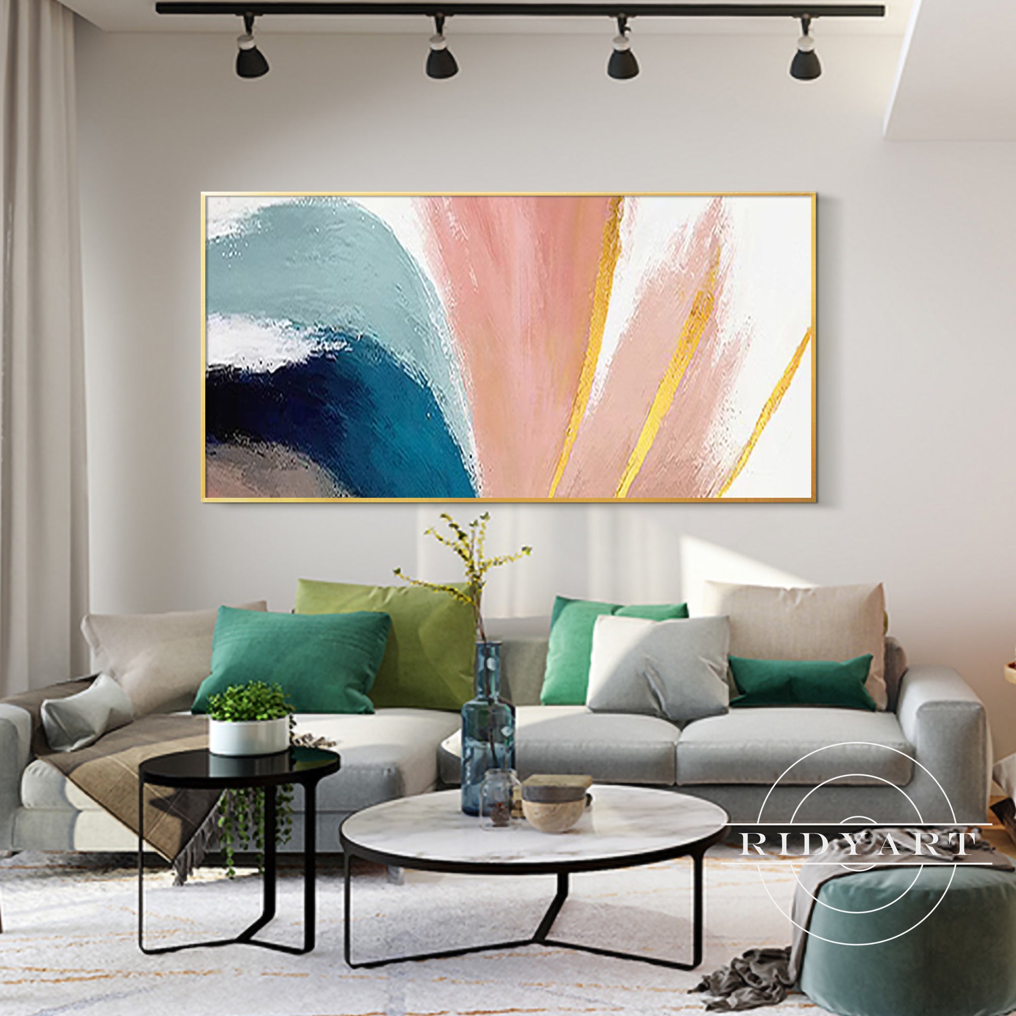 Large boho wall art for living room or bedroom decor