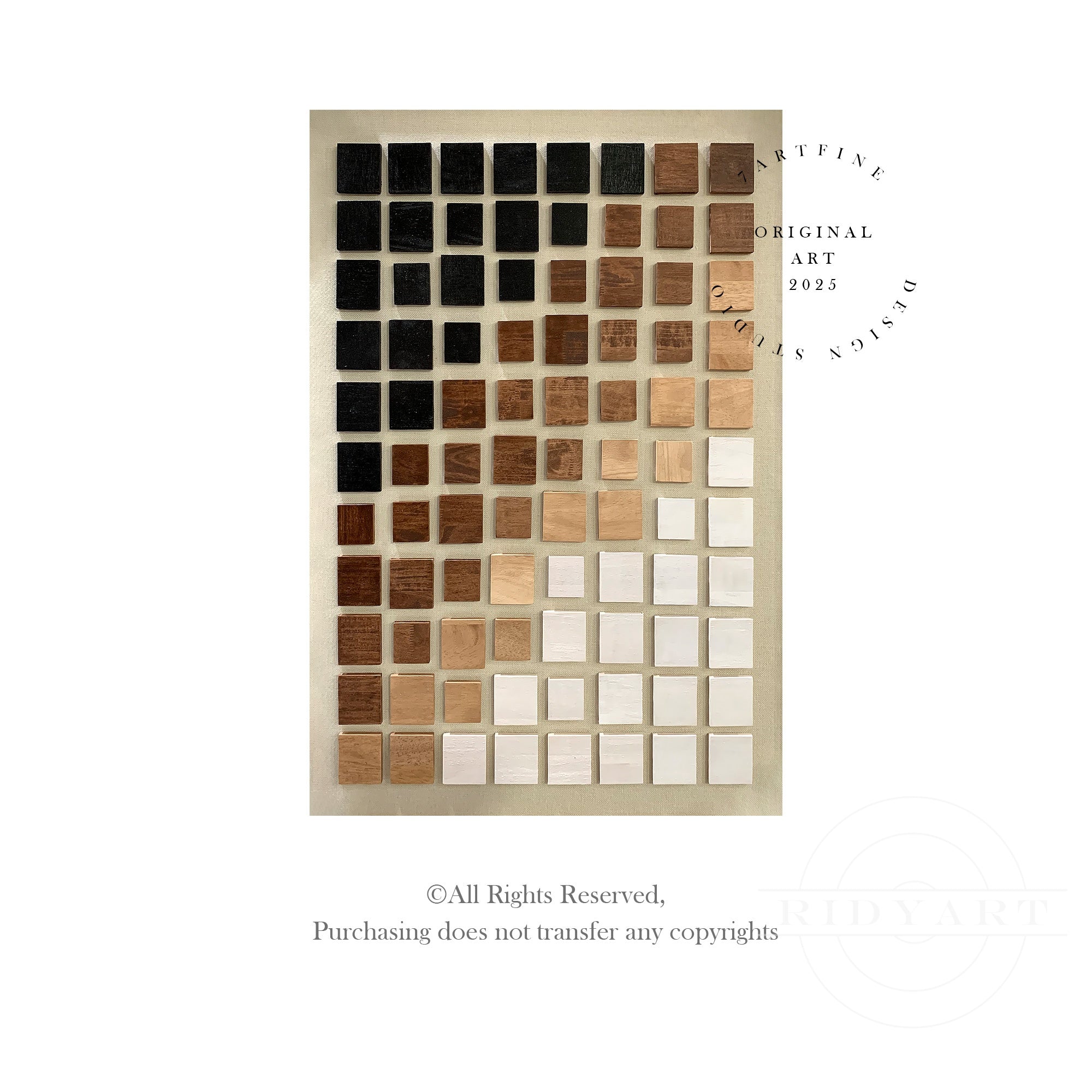 handmade wooden 3D wall decor brown sculpture