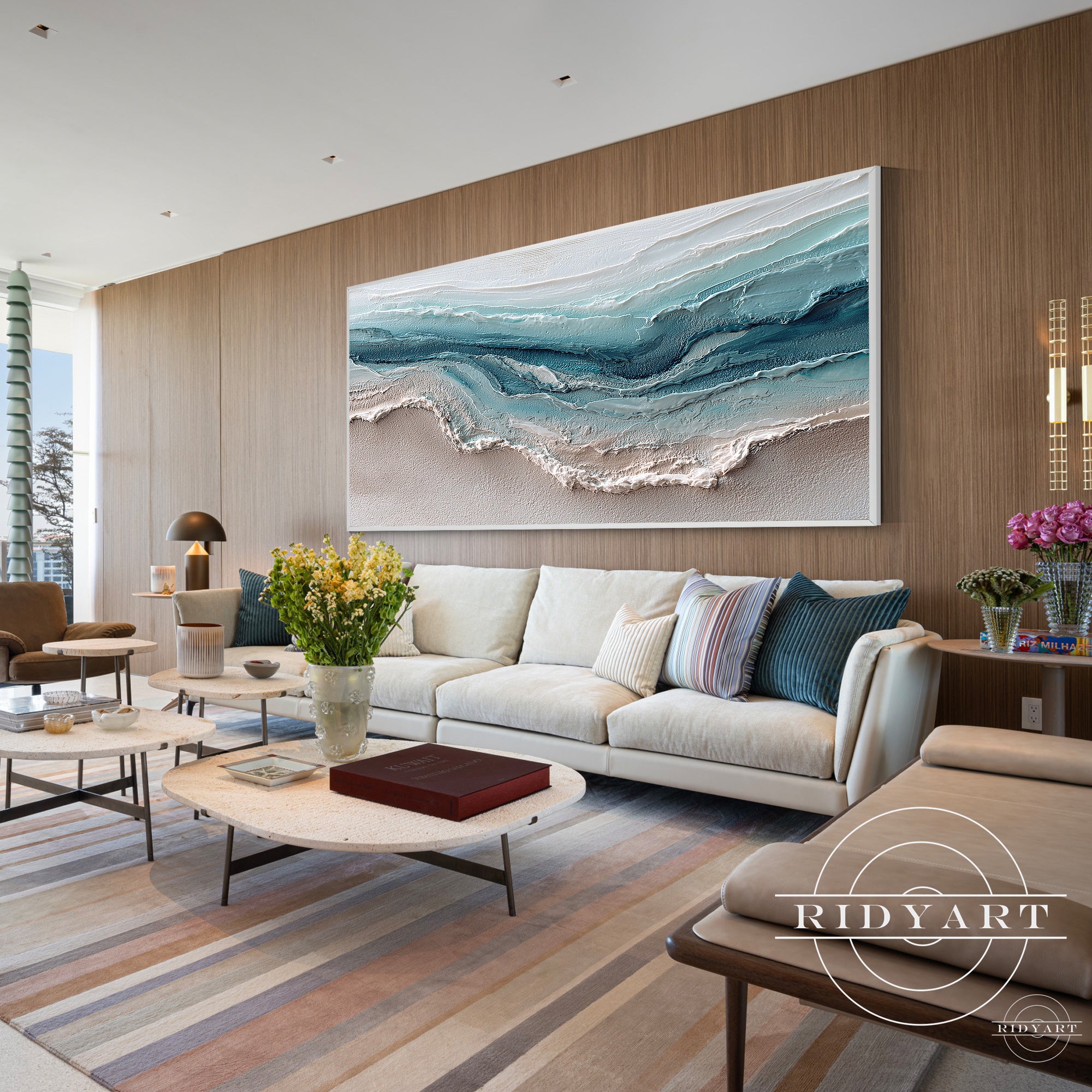 coastal abstract wall art inspired by sea and sand