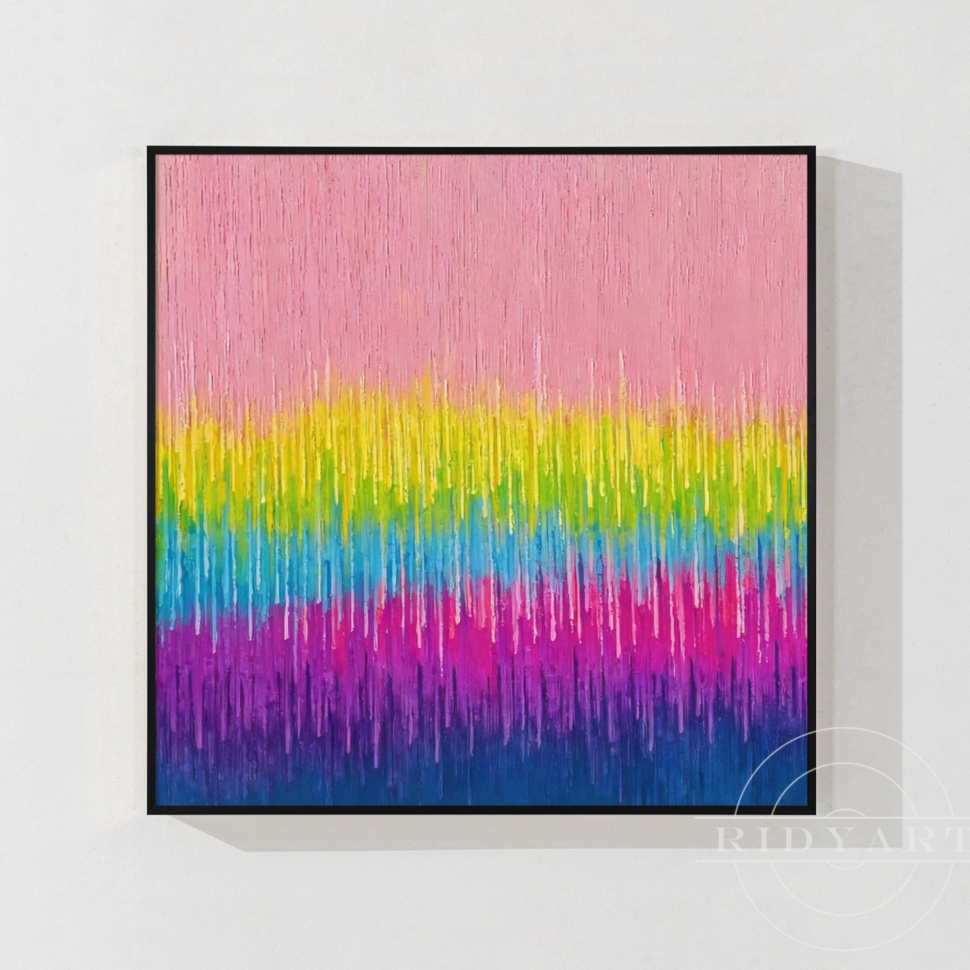 Arte da parete astratta rosa BA0951