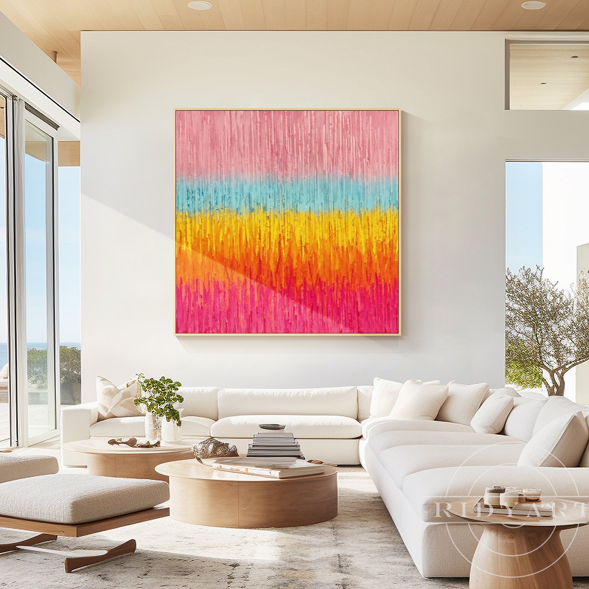 Pink Abstract wall art BA0952