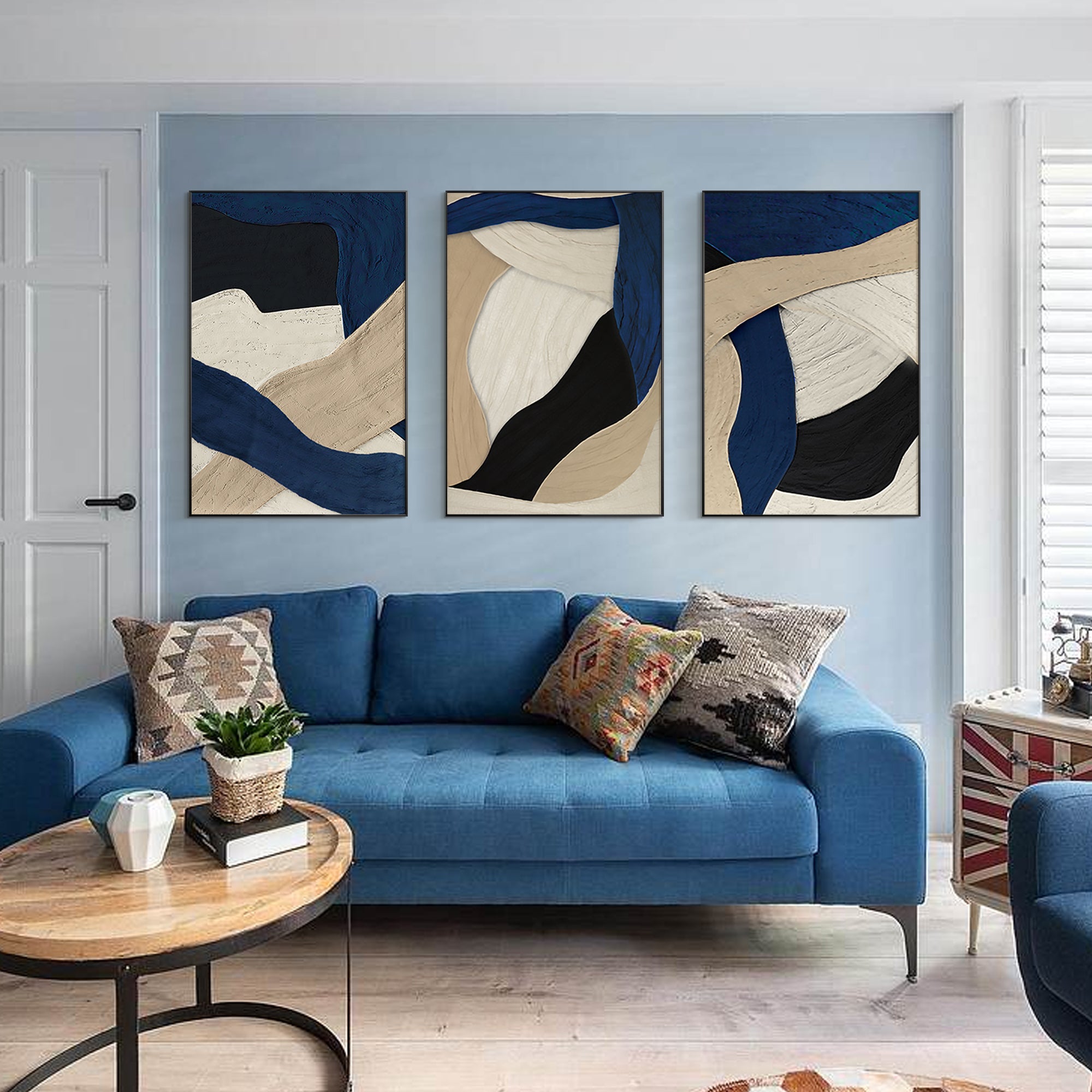 3 pieces abstract Framed painting