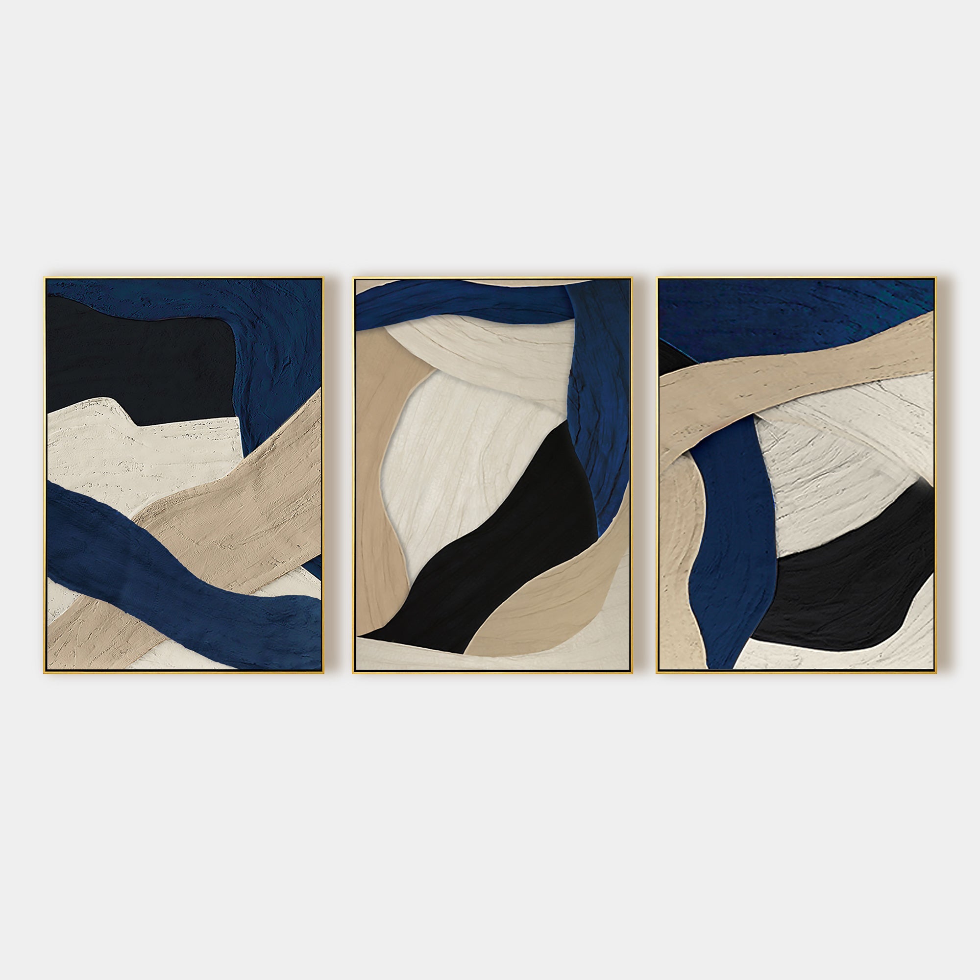 Cuadro abstracto enmarcado de 3 piezas