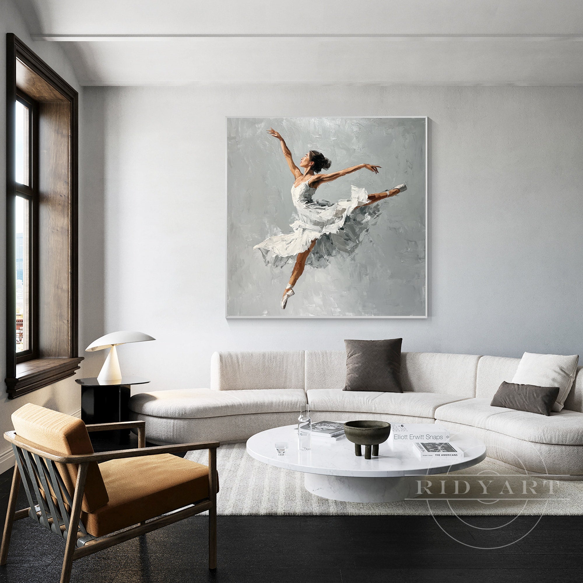 Abstract ballerina wall art graceful dancing girl canvas