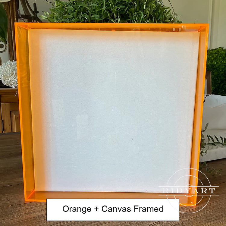 DIY acrylic box frame for hanging abstract artwork
