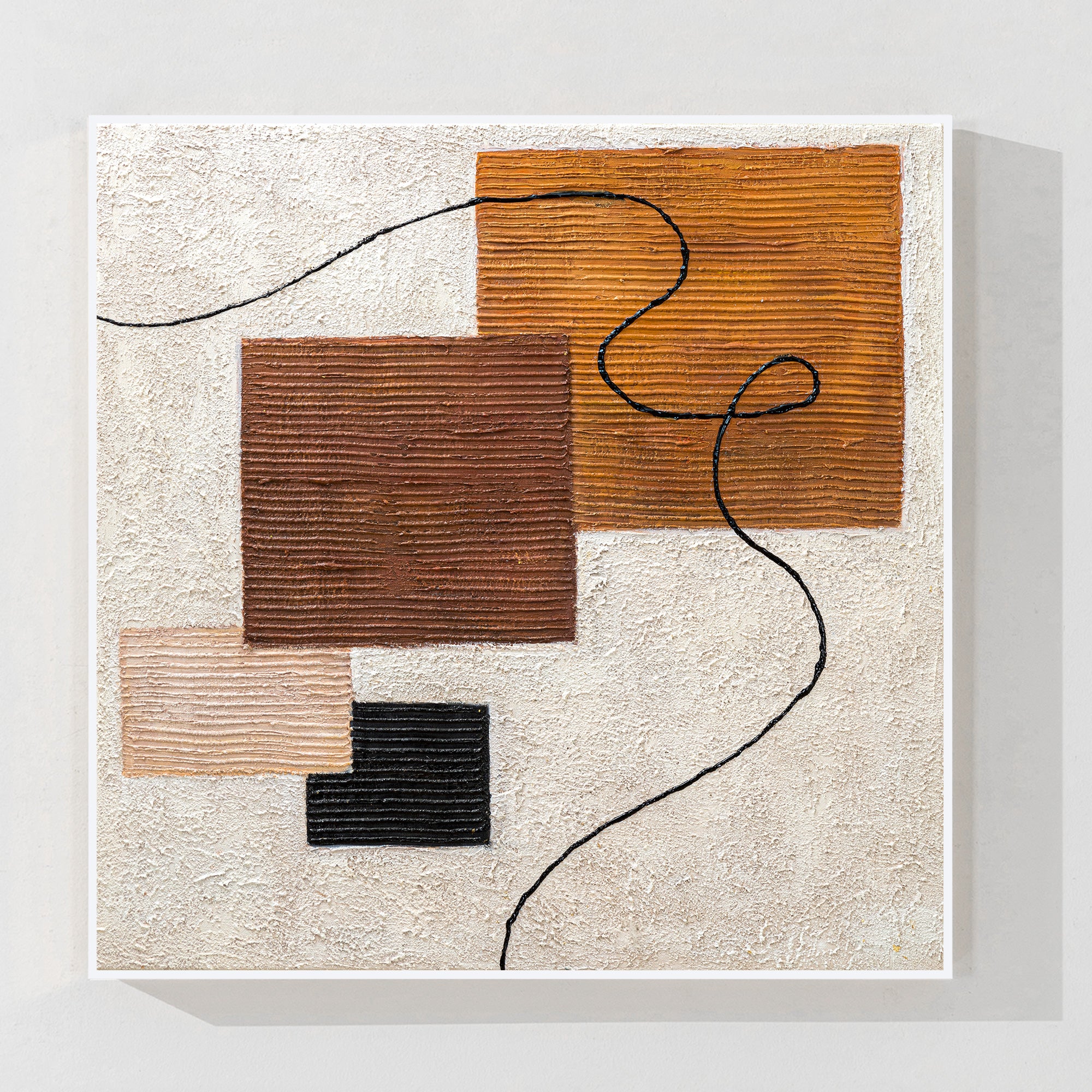 Earth tone geometric abstract wall art