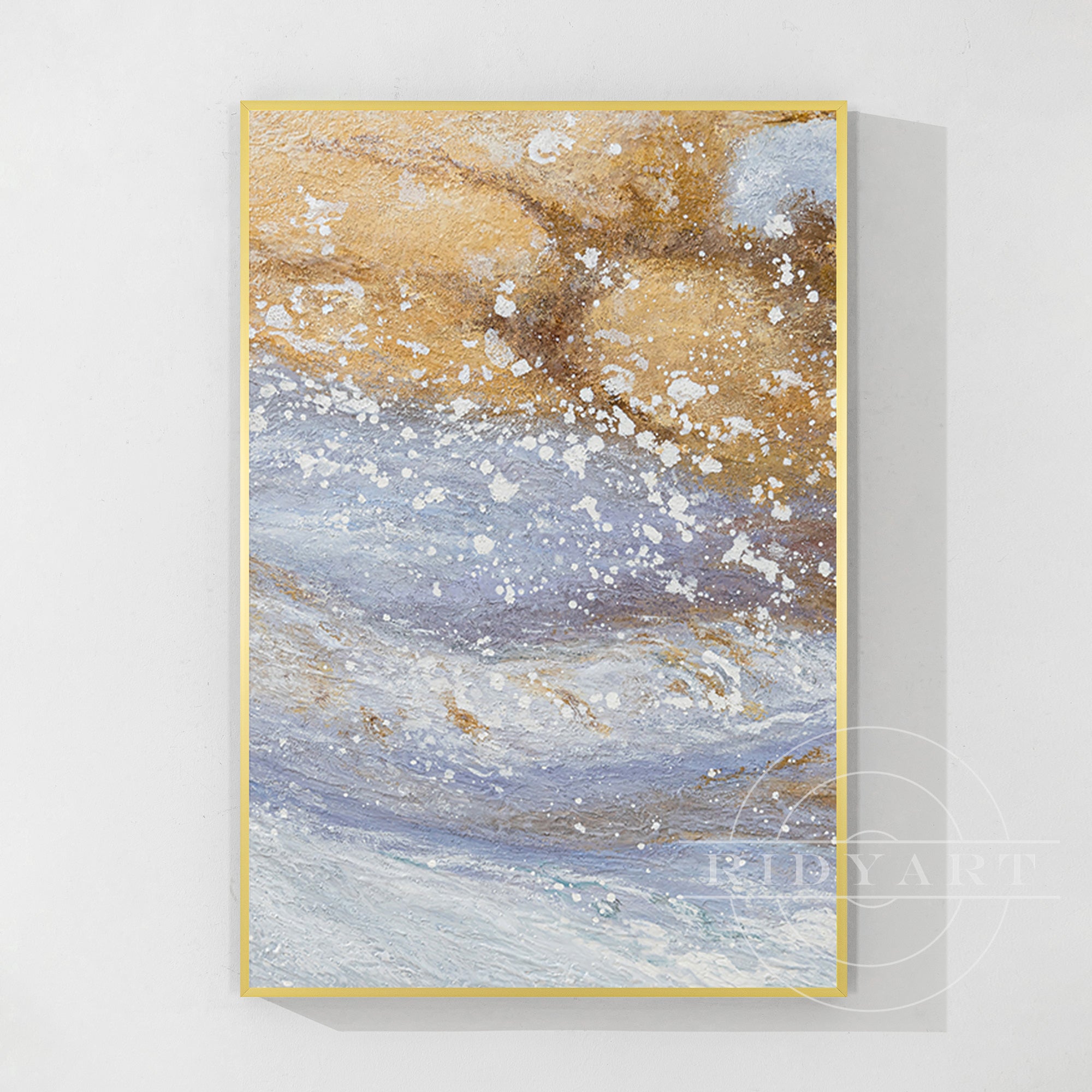Abstrakte Strandwandkunst