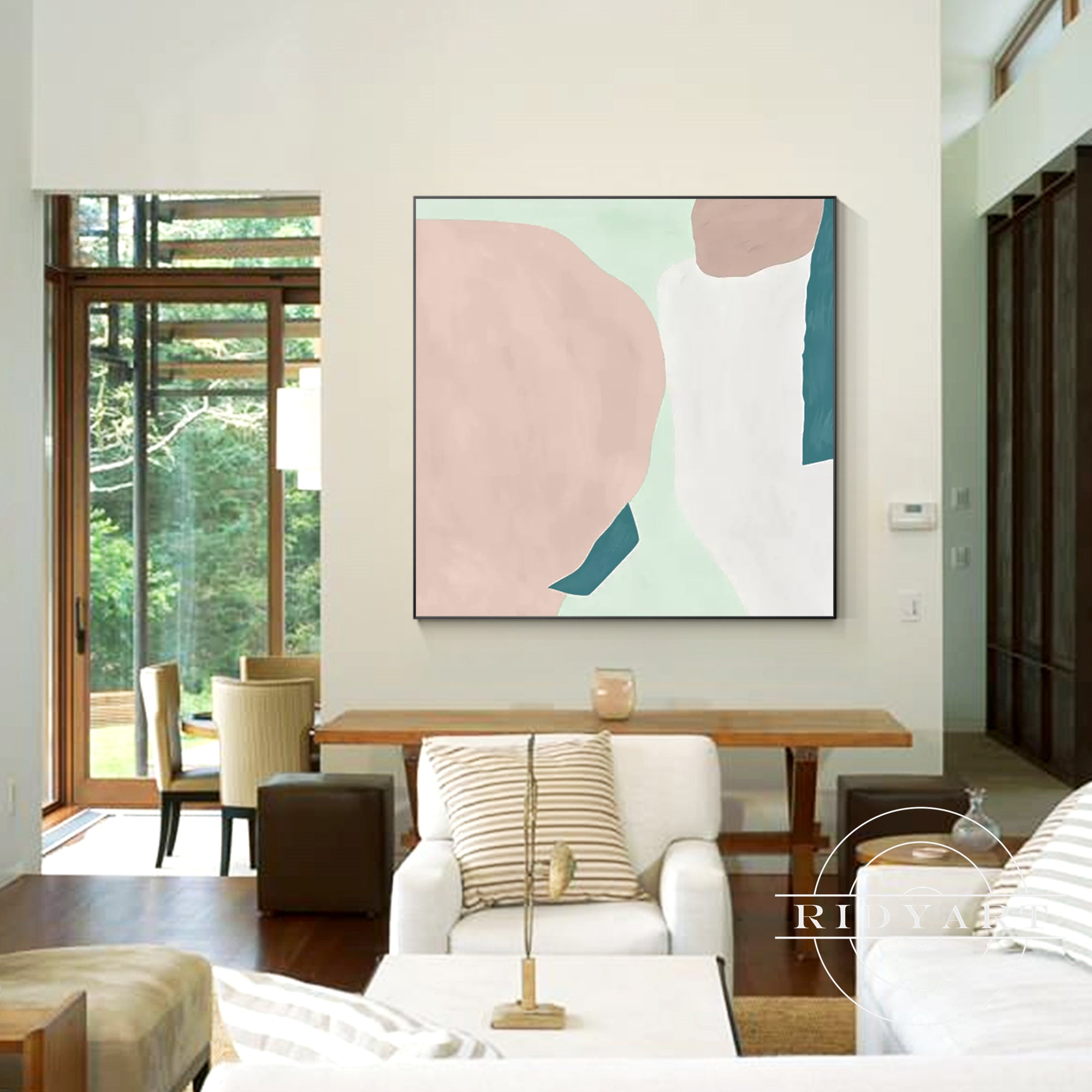 Extra large framed abstract artwork