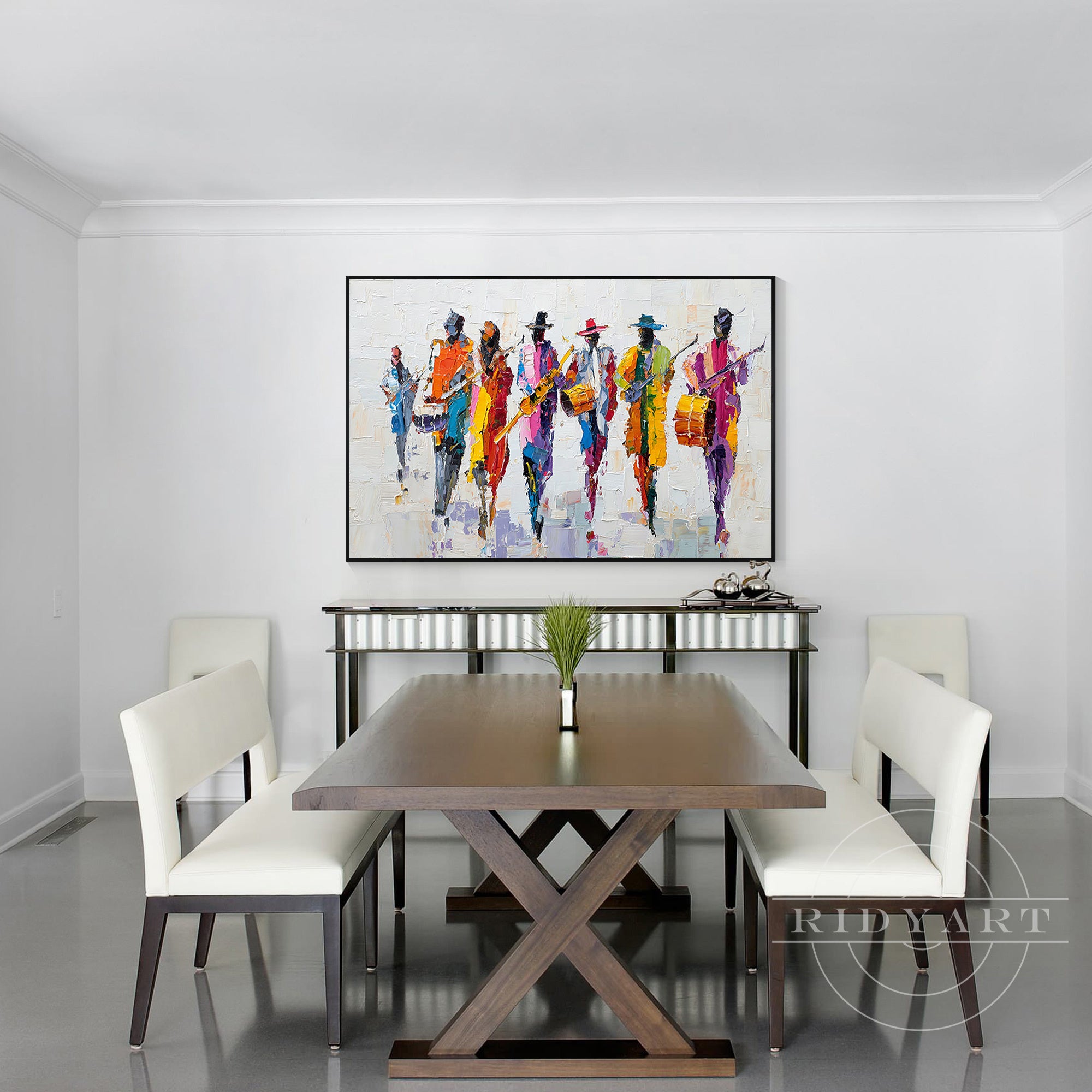 Fashion style jazz music wall art for home decor