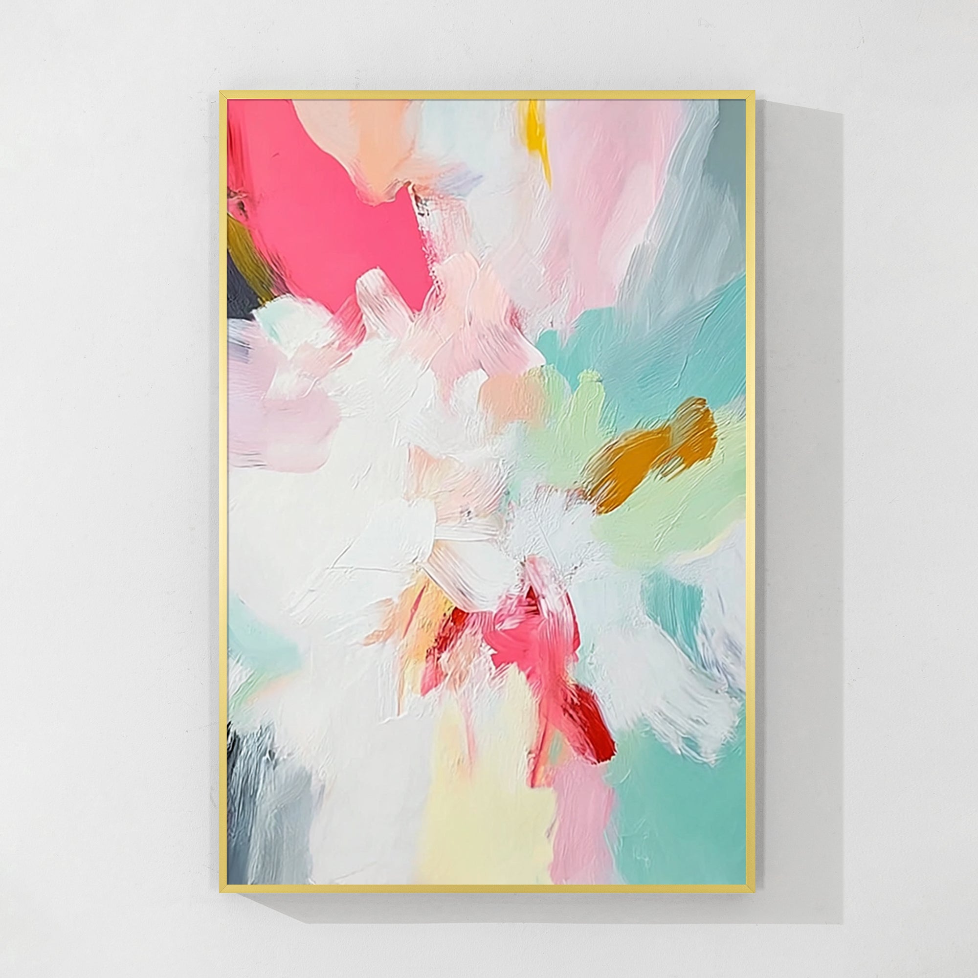 Feather brushstroke pastel abstract painting with soft textures