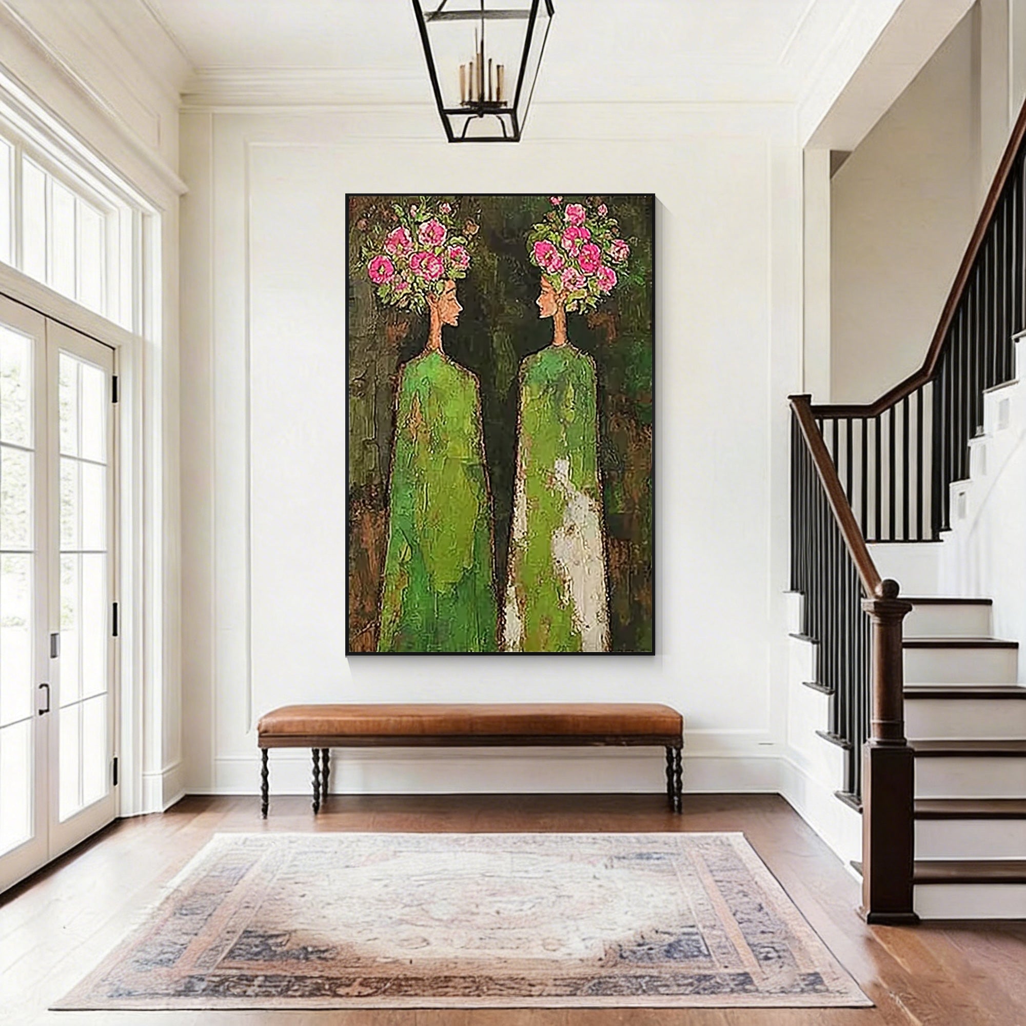 gallery style floral figurative canvas artwork