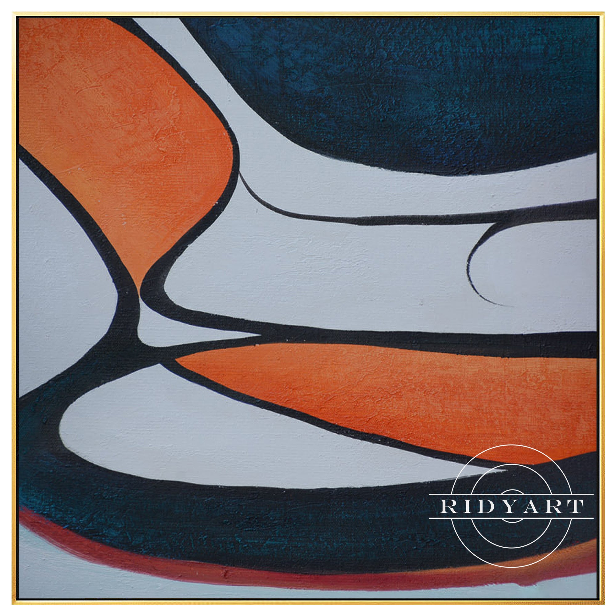 Oversized modern geometric wall art for living spaces