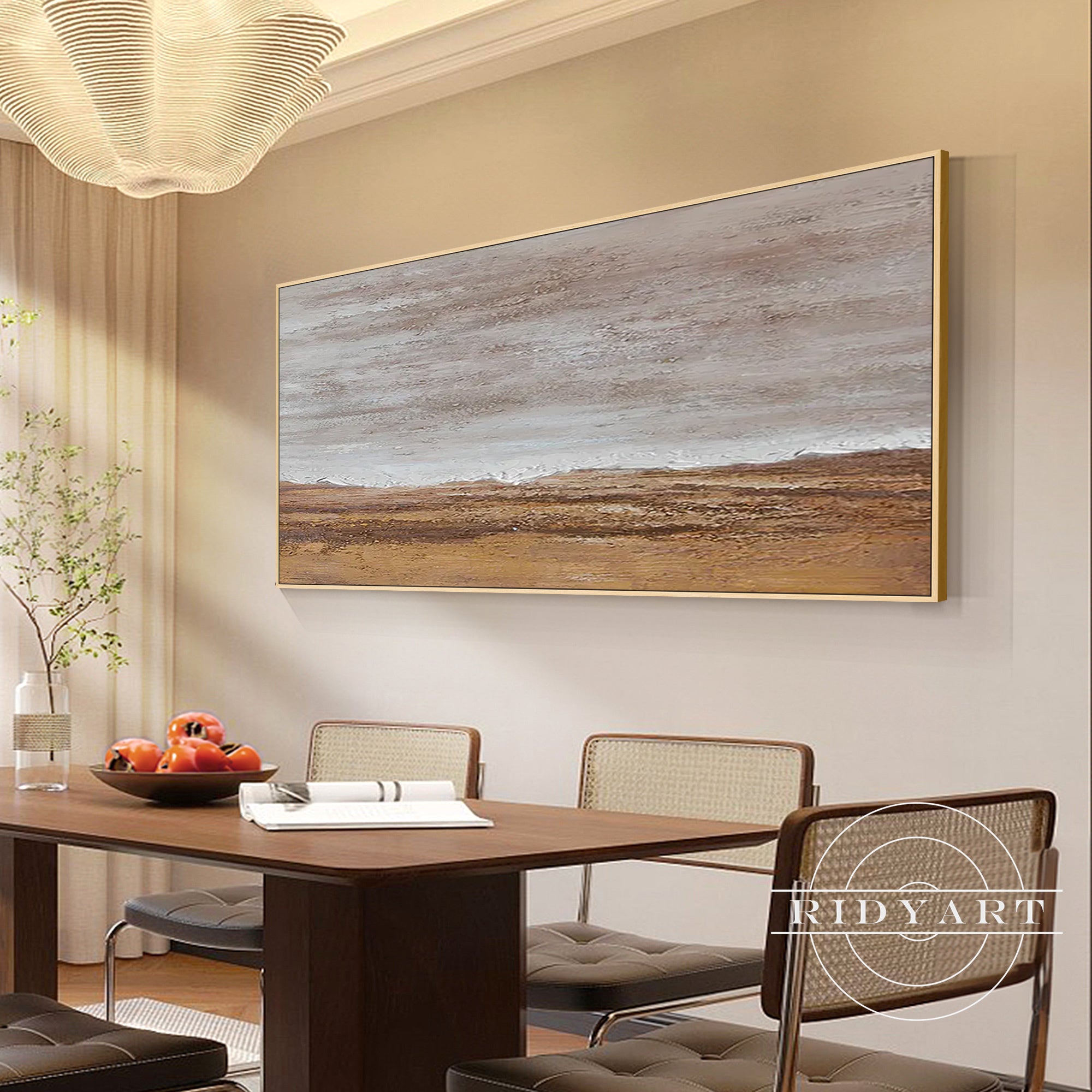 Modern Wabi Sabi canvas artwork for Japandi home interiors