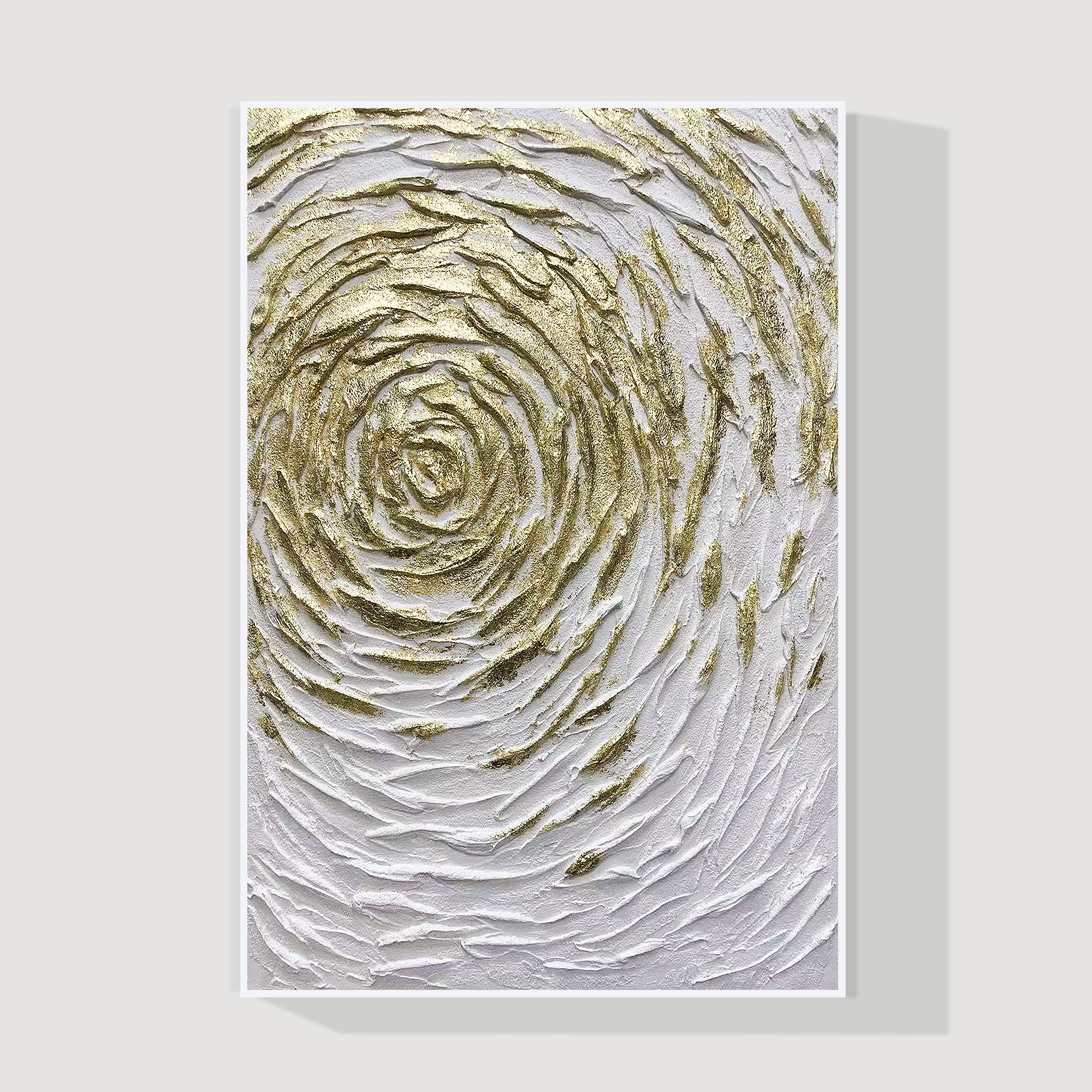 Gold school of fish abstract wall art