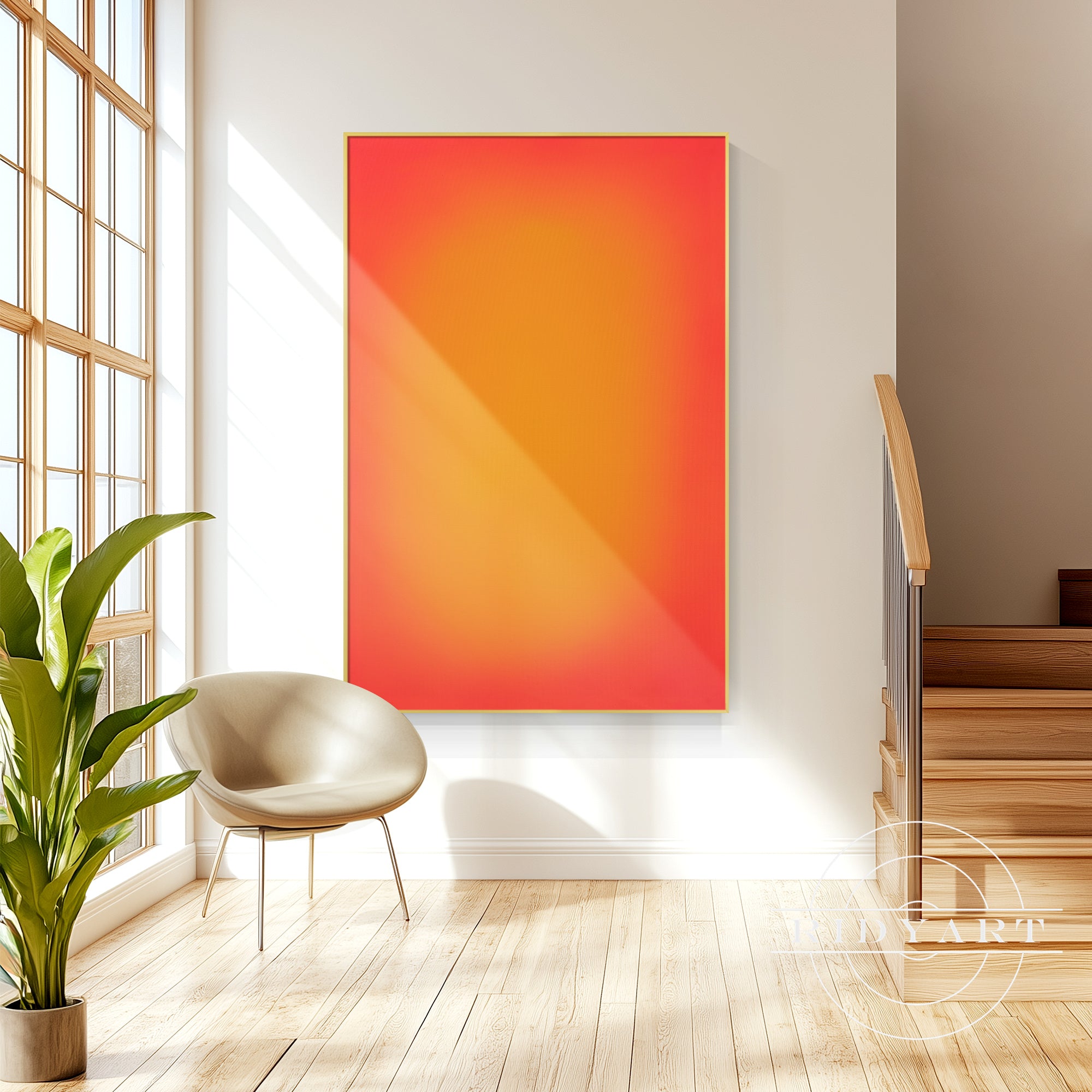 Extra large ombre wall art for living room