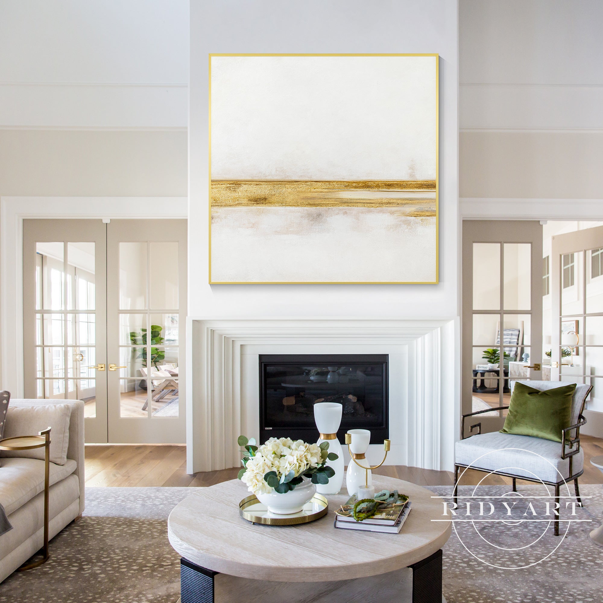 Modern textured abstract artwork for living room decor