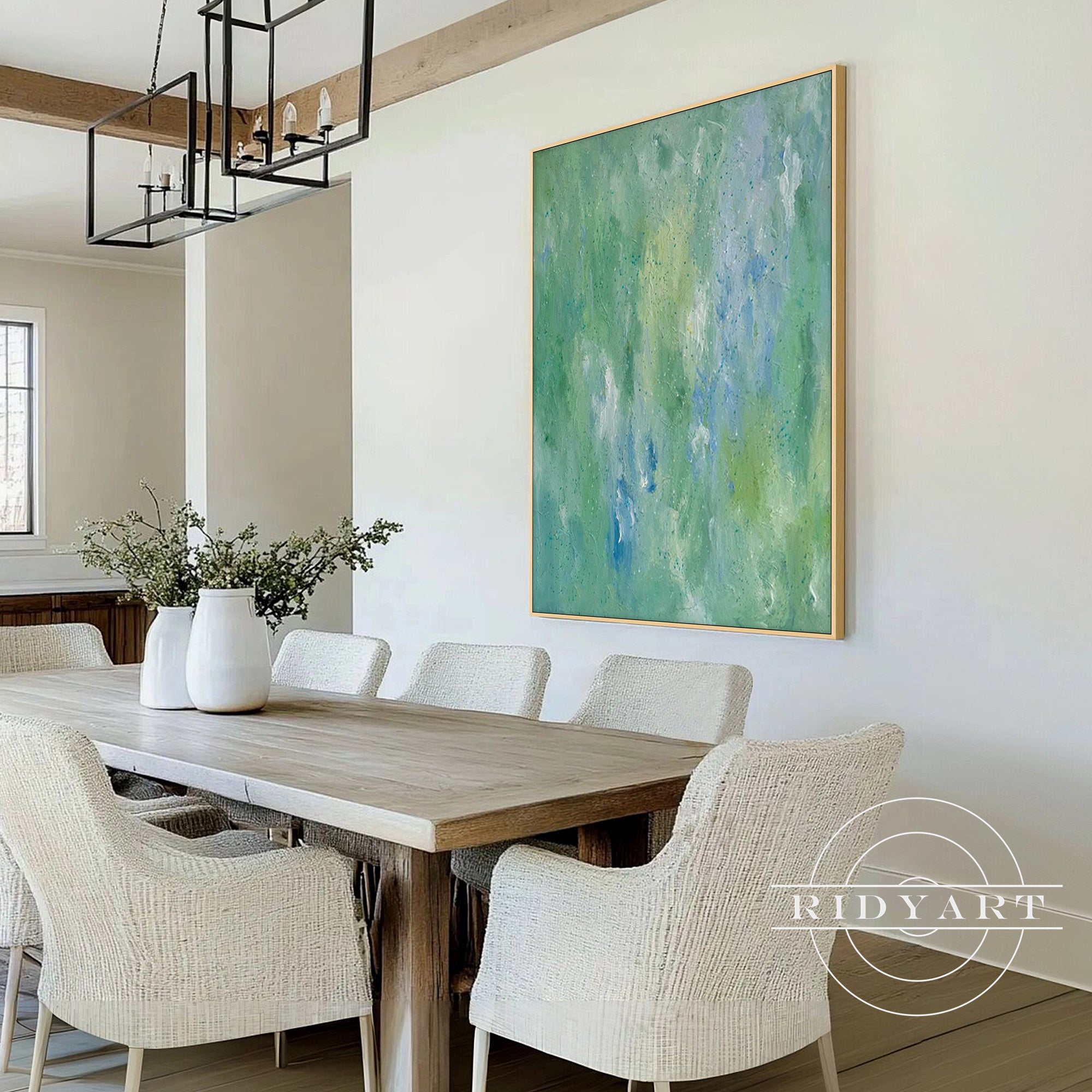 Unique 3D abstract painting with bold brushstroke texture